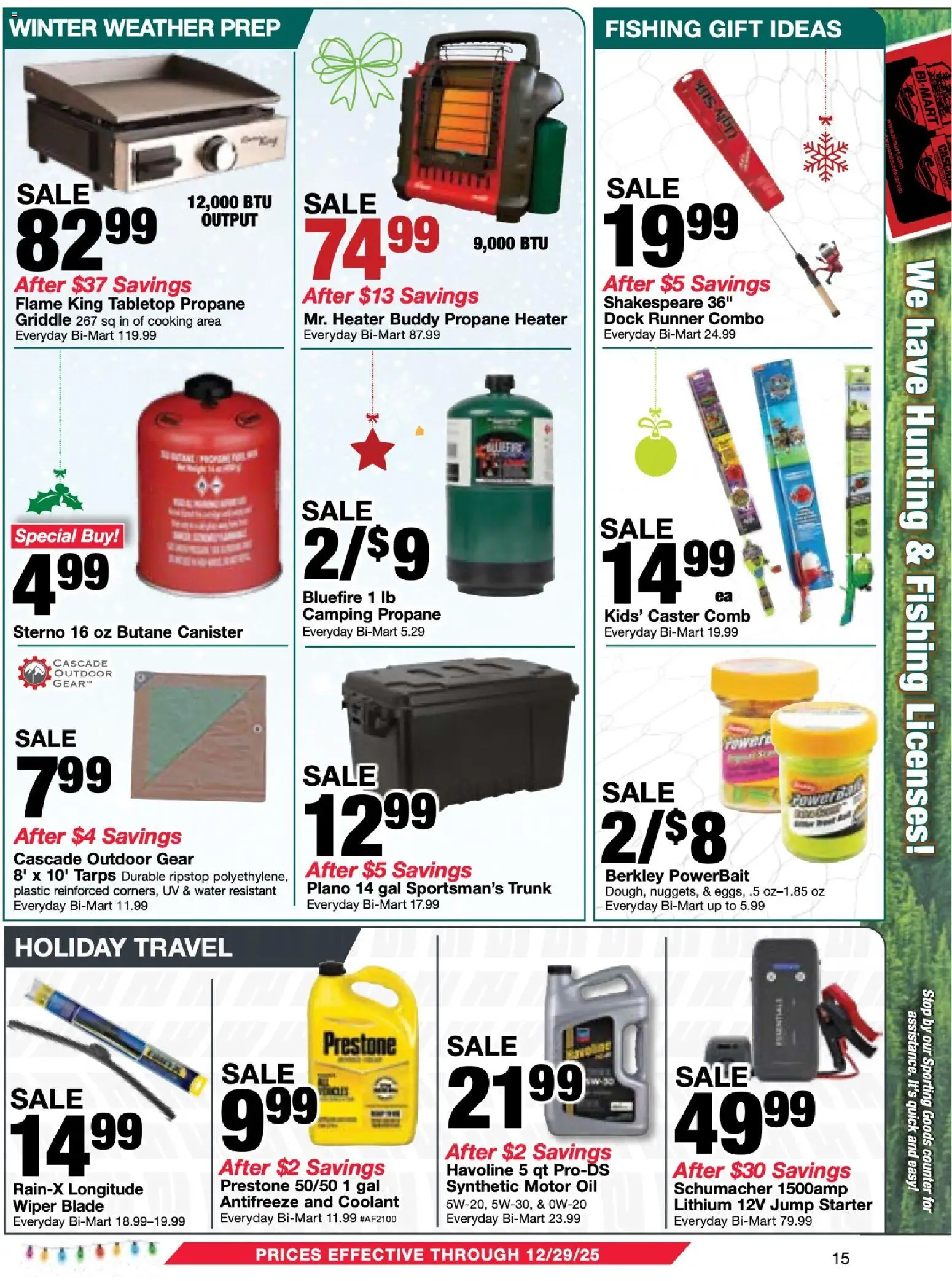 Bi-Mart Membership Savings Book - valid from 16.12.2025 | Page: 15 | Products: Caster, Oil, Antifreeze, Wiper Blade
