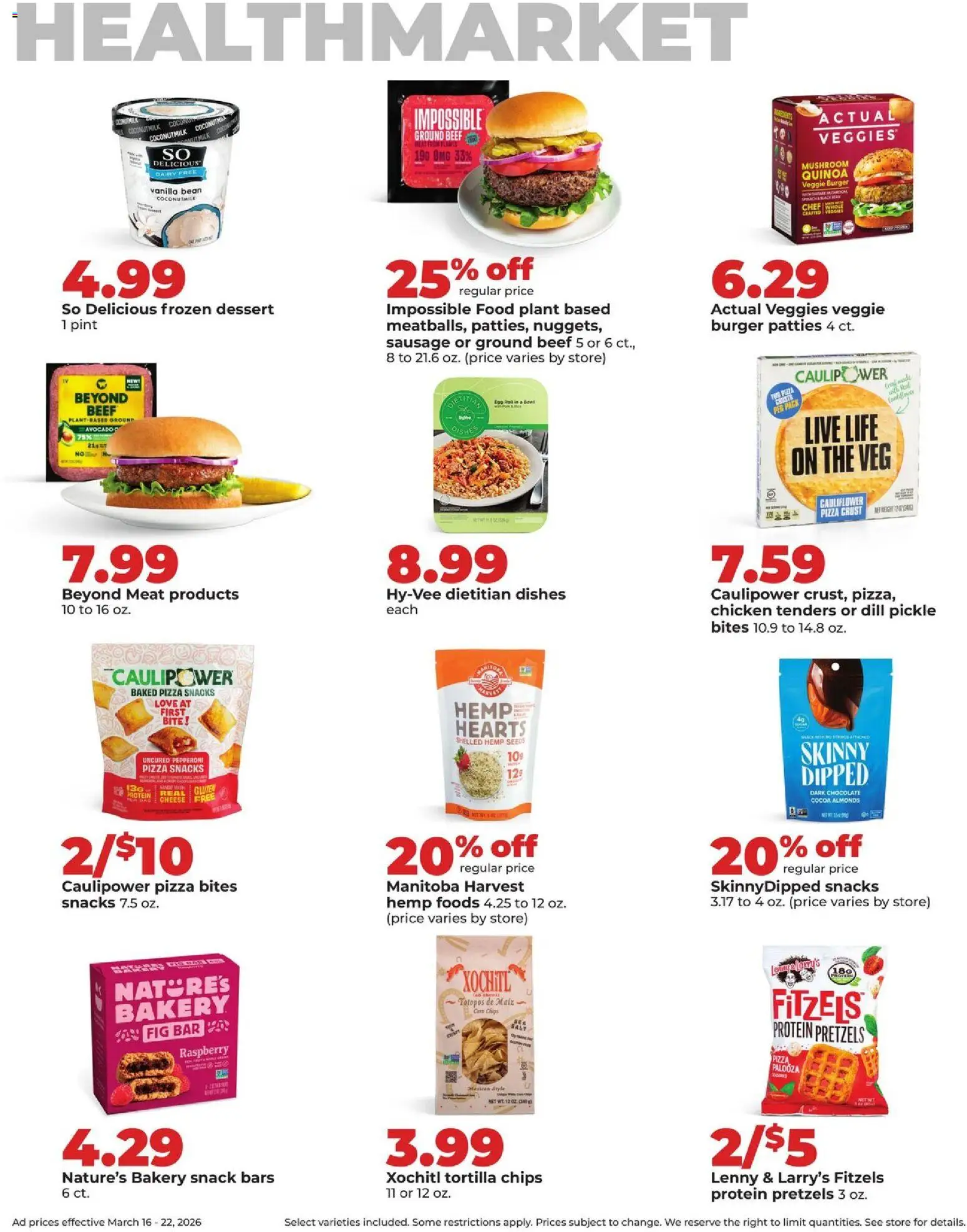 HyVee Weekly Ad - valid from 16.03.2026 | Page: 30 | Products: Chips, Avocado, Raspberry, Cauliflower