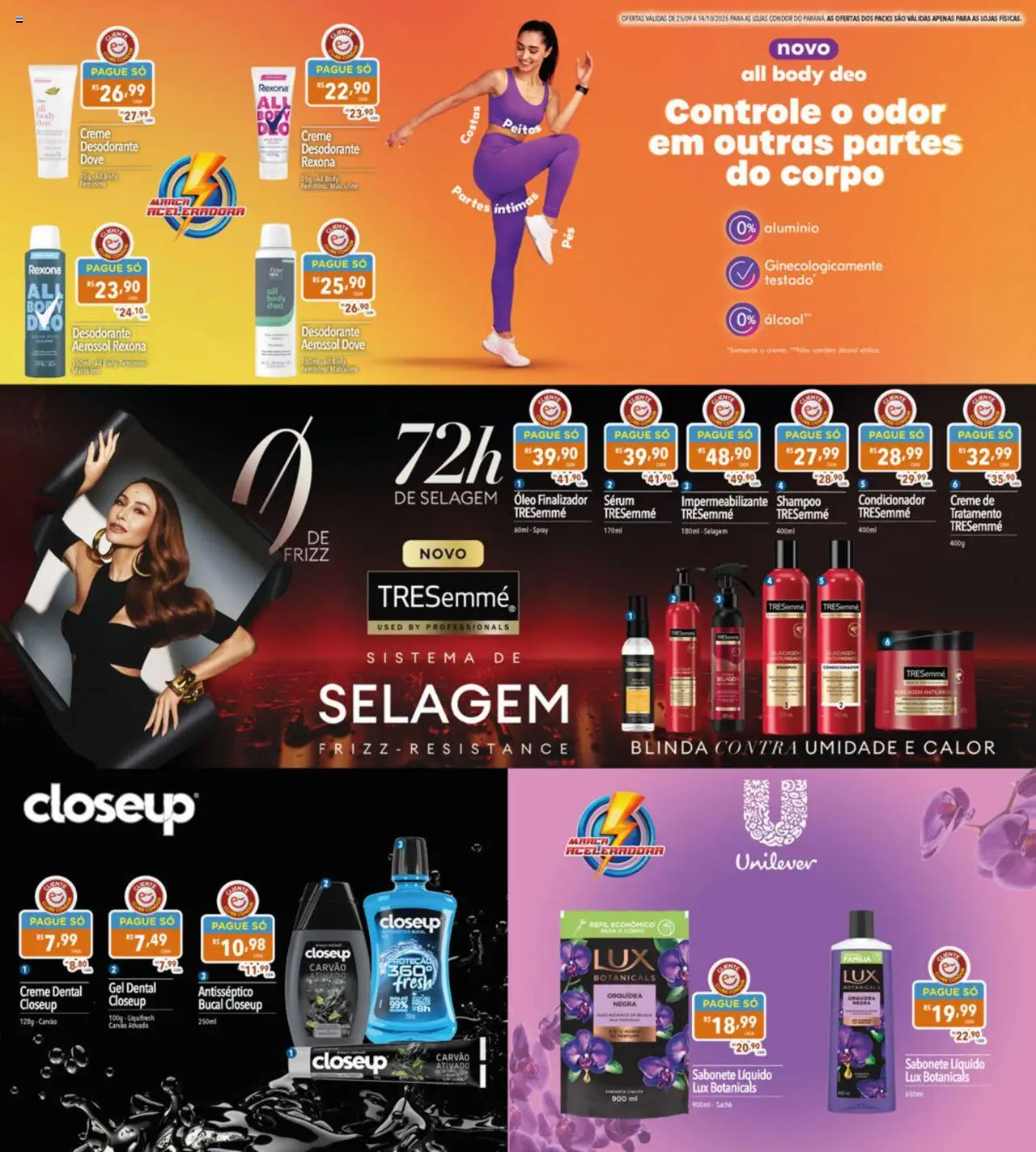 Supermercados Condor Folheto - válido de 25.09.2025 | Página: 26 | Produtos: Sabonete, Rexona, Body, Sabonete líquido