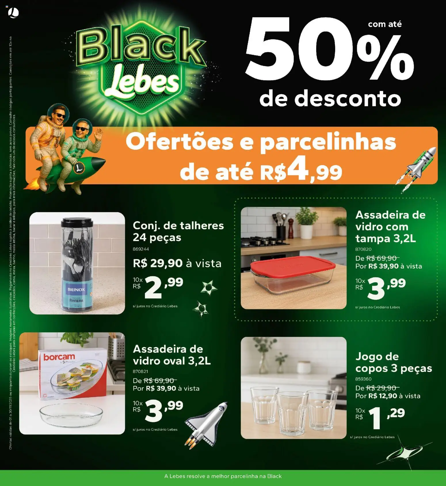 Lebes Folheto - válido de 01.11.2025 | Página: 2 | Produtos: Talheres, Copos, Assadeira