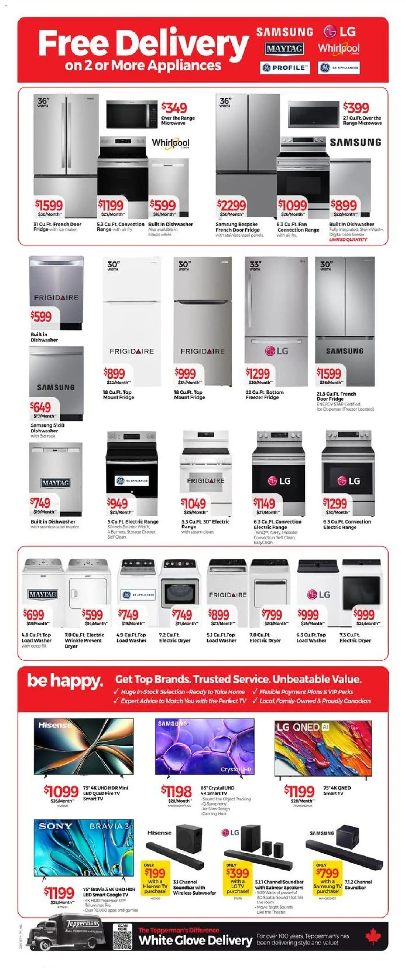 Tepperman's flyer valid from 16.01.2026 | Page: 4 | Products: Tv, Freezer, Dryer, Fan