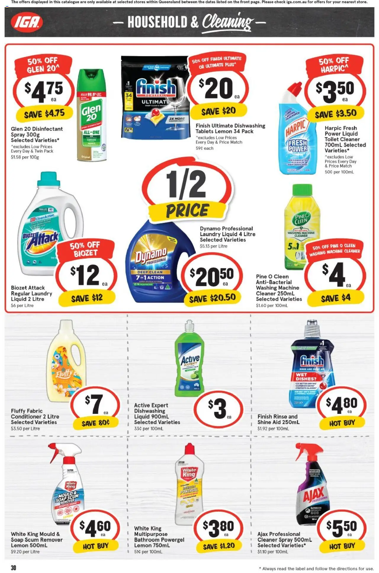 IGA catalogue - valid from 27.08.2025 | Page: 30 | Products: Household, Conditioner, Washing machine, Bathroom