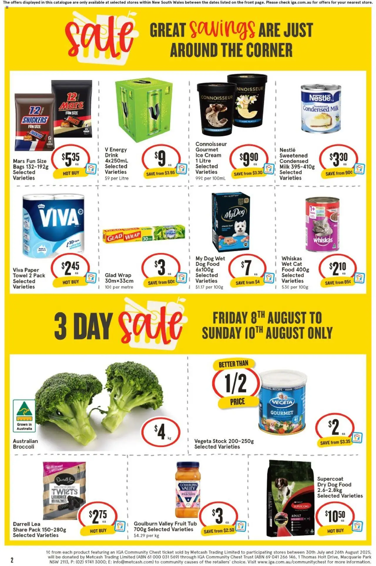 IGA catalogue - valid from 06.08.2025 | Page: 2 | Products: Tea, Noodles, Popcorn, Salt