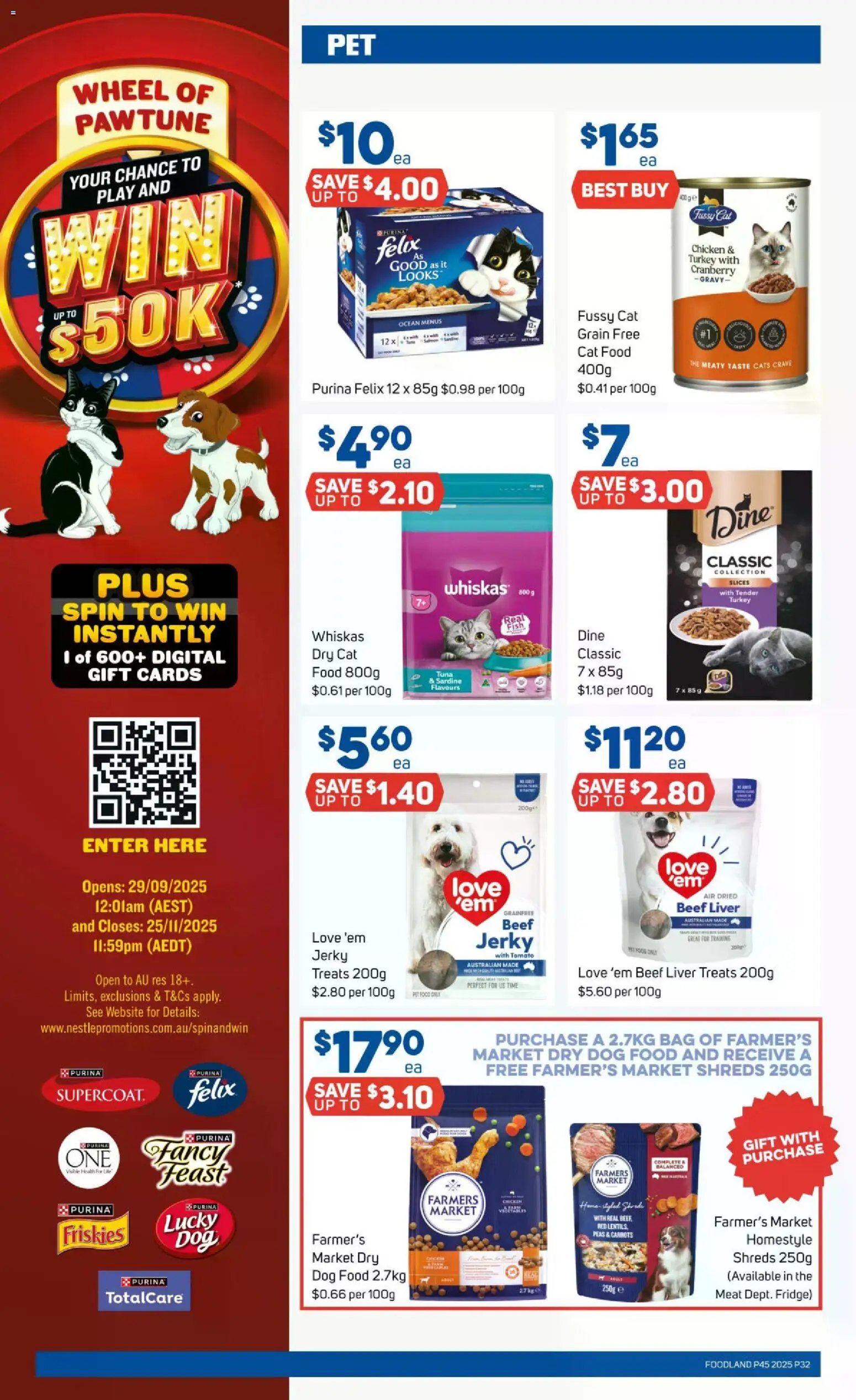Foodland catalogue - valid from 05.11.2025 | Page: 32 | Products: Chicken, Dog food, Tuna, Digital