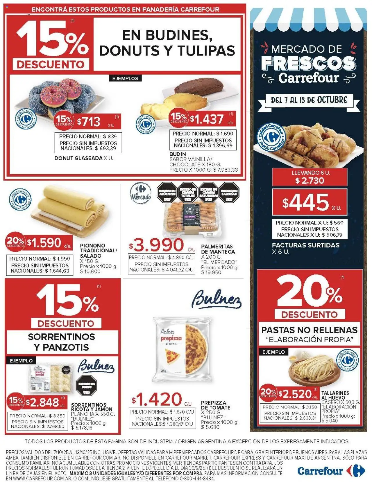 Carrefour ofertas │ válido desde el 07.10.2025 | Página: 18 | Productos: Huevo, Manteca, Chocolate, Jamón