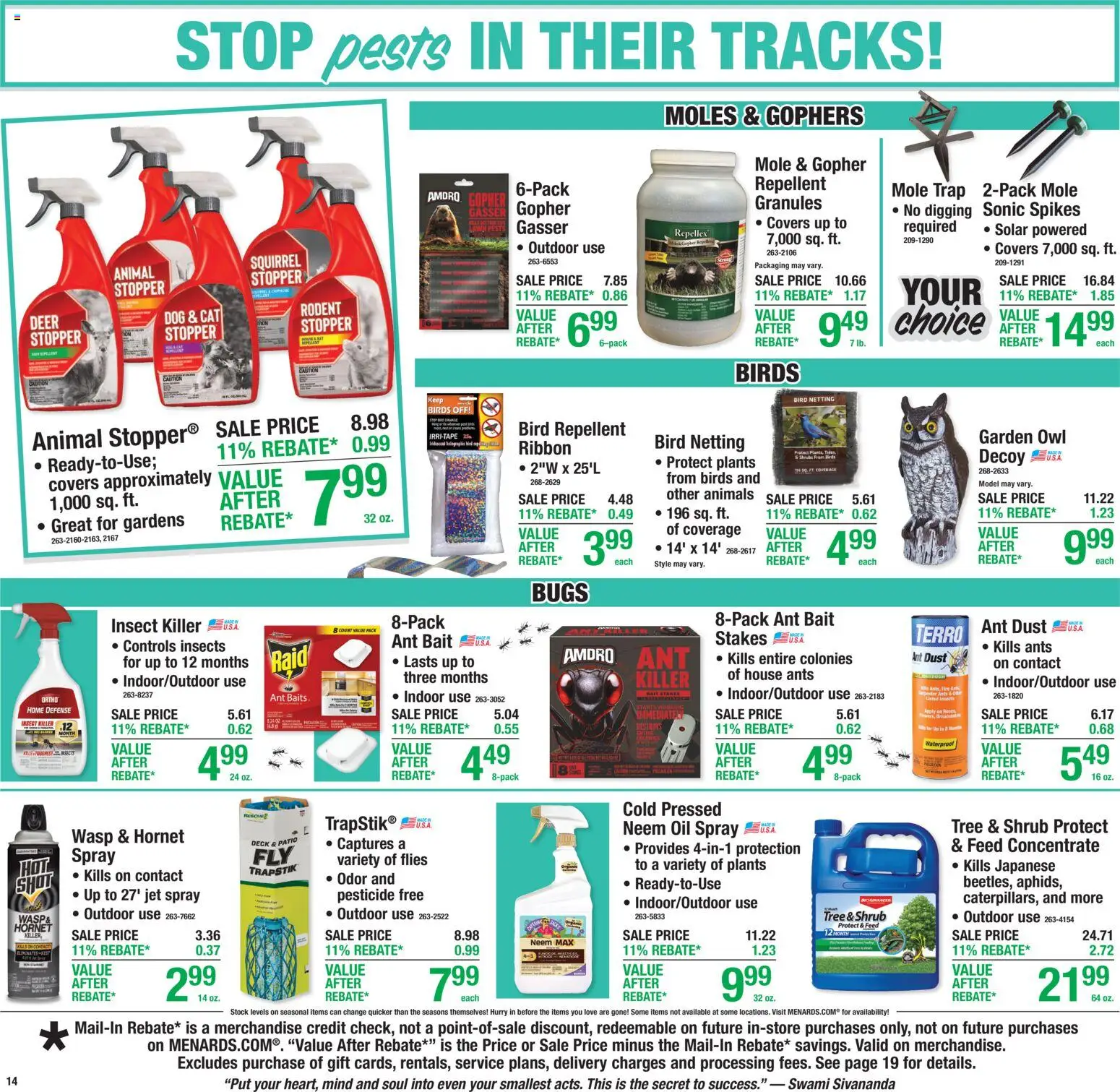 Menards Weekly Ad - valid from 22.04.2026 | Page: 14 | Products: Oil, Bait