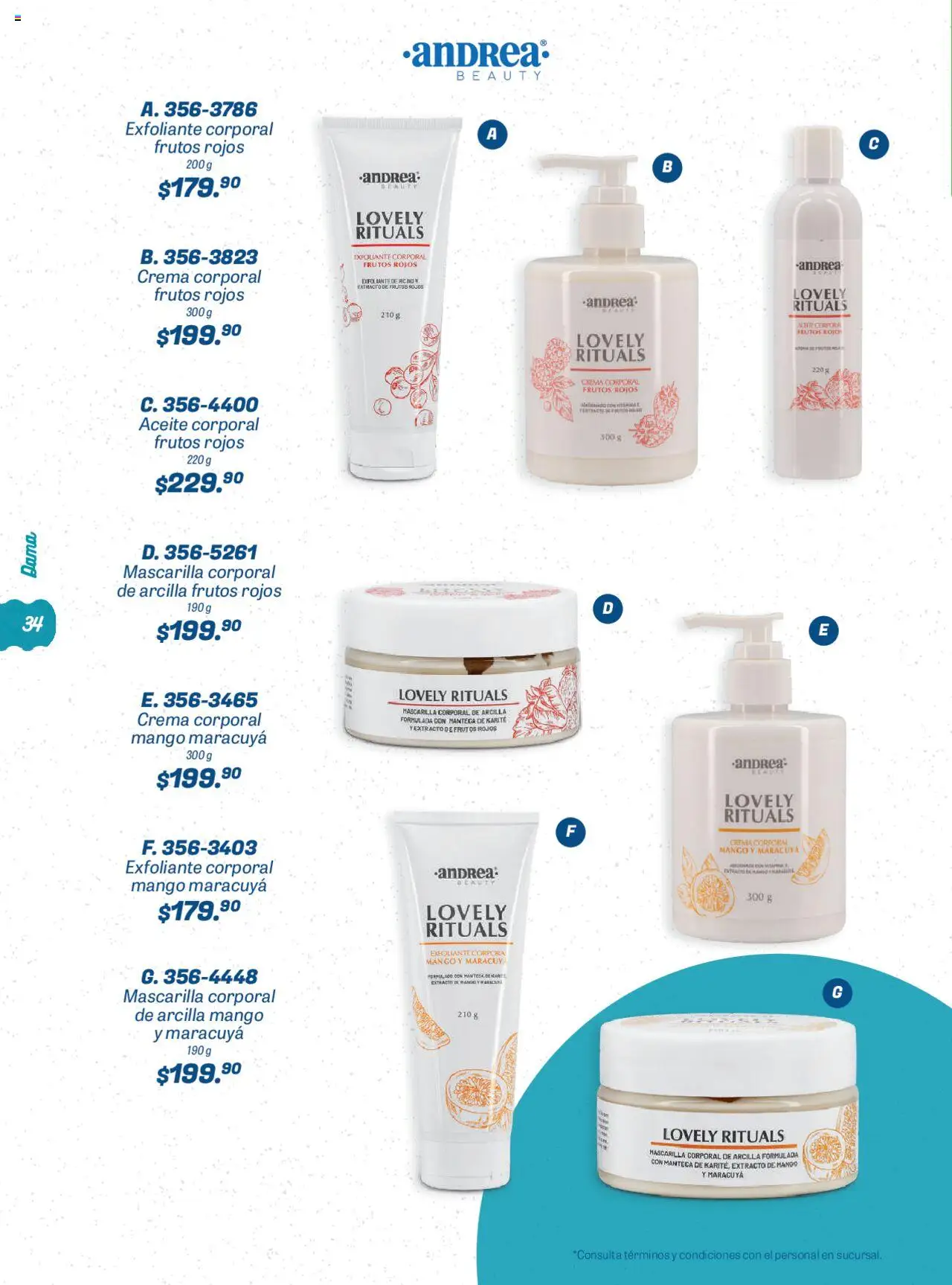 Nuevas ofertas de Andrea válidas en toda la República Mexicana desde el 22.06.2025. ¡Encuentra las mejores ofertas en Andrea catálogo Summer Time! | Página: 34 | Productos: Crema, Mango, Mascarilla, Crema corporal