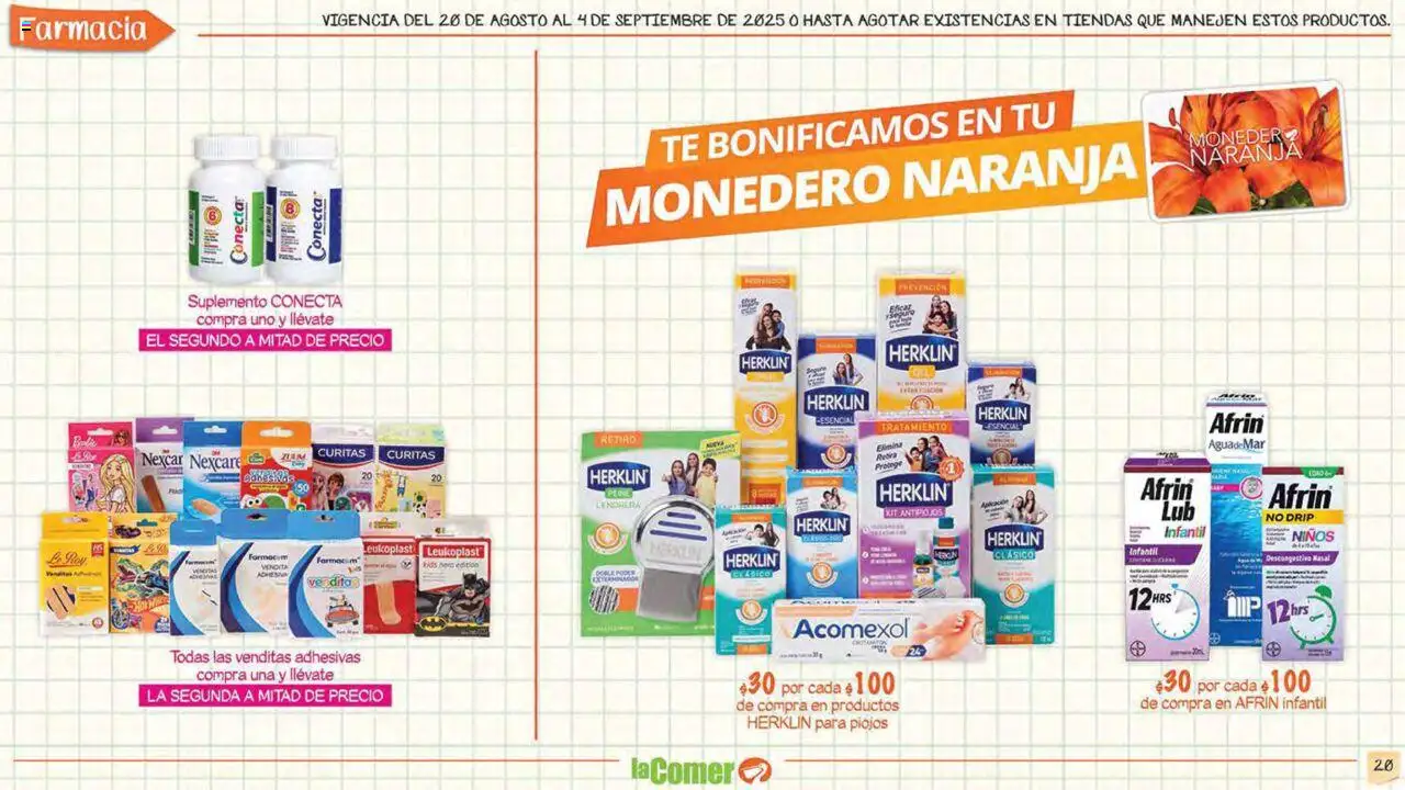 Nuevas ofertas de La Comer válidas en toda la República Mexicana desde el 20.08.2025. ¡Encuentra las mejores ofertas en La Comer folleto! | Página: 20 | Productos: Monedero, Té
