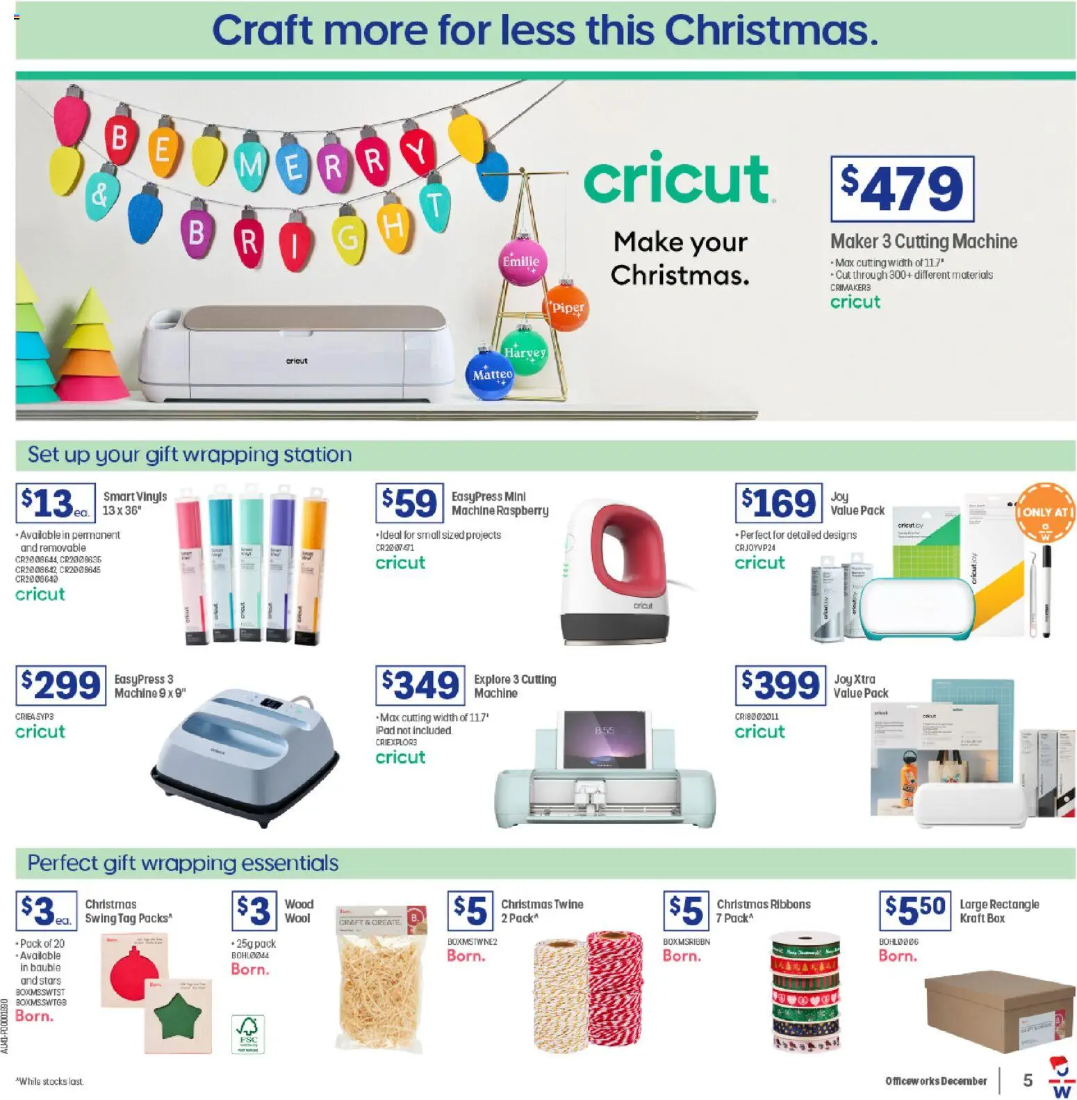 Officeworks catalogue - valid from 04.12.2025 | Page: 5 | Products: Box, Wood, Raspberry