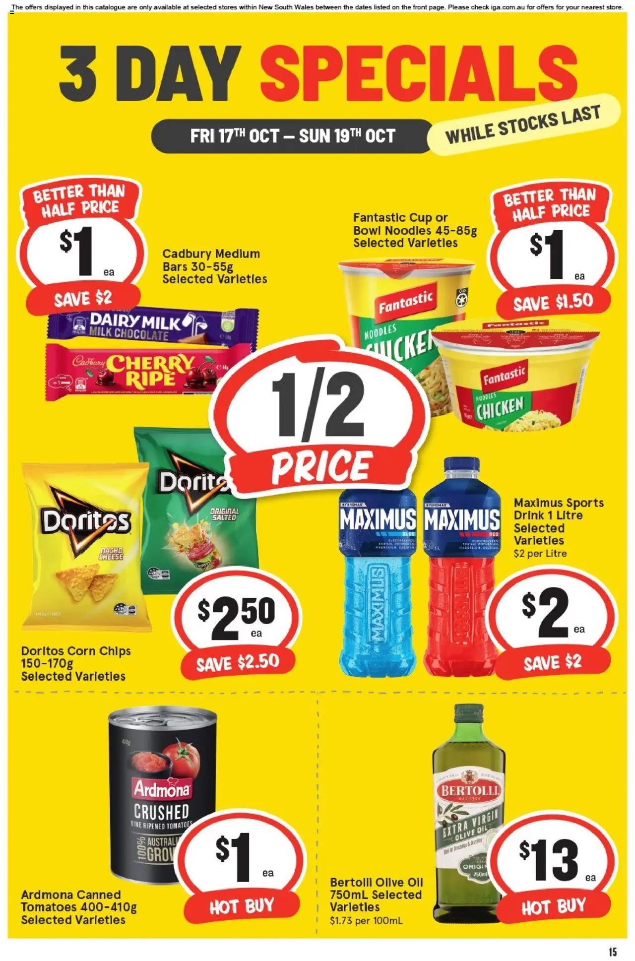 IGA catalogue - valid from 17.10.2025 | Page: 2 | Products: Dairy, Chocolate, Tomatoes, Chips