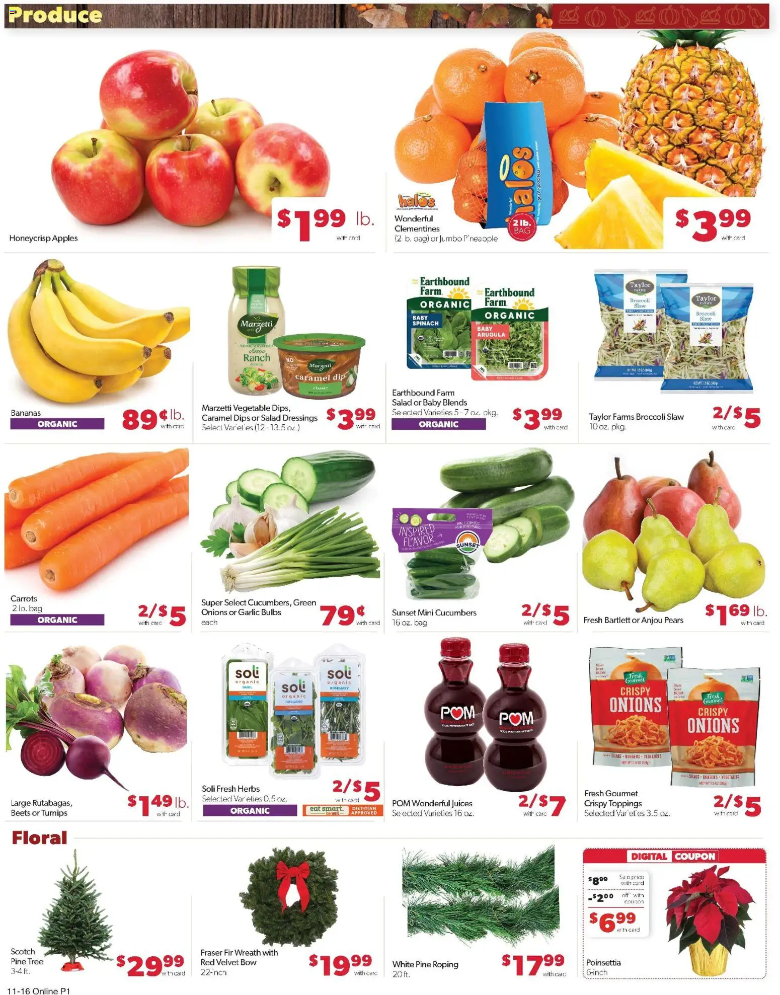 Family Fare Weekly Ad - NE - valid from 16.11.2025 | Page: 7 | Products: Spinach, Bow, Salad, Garlic