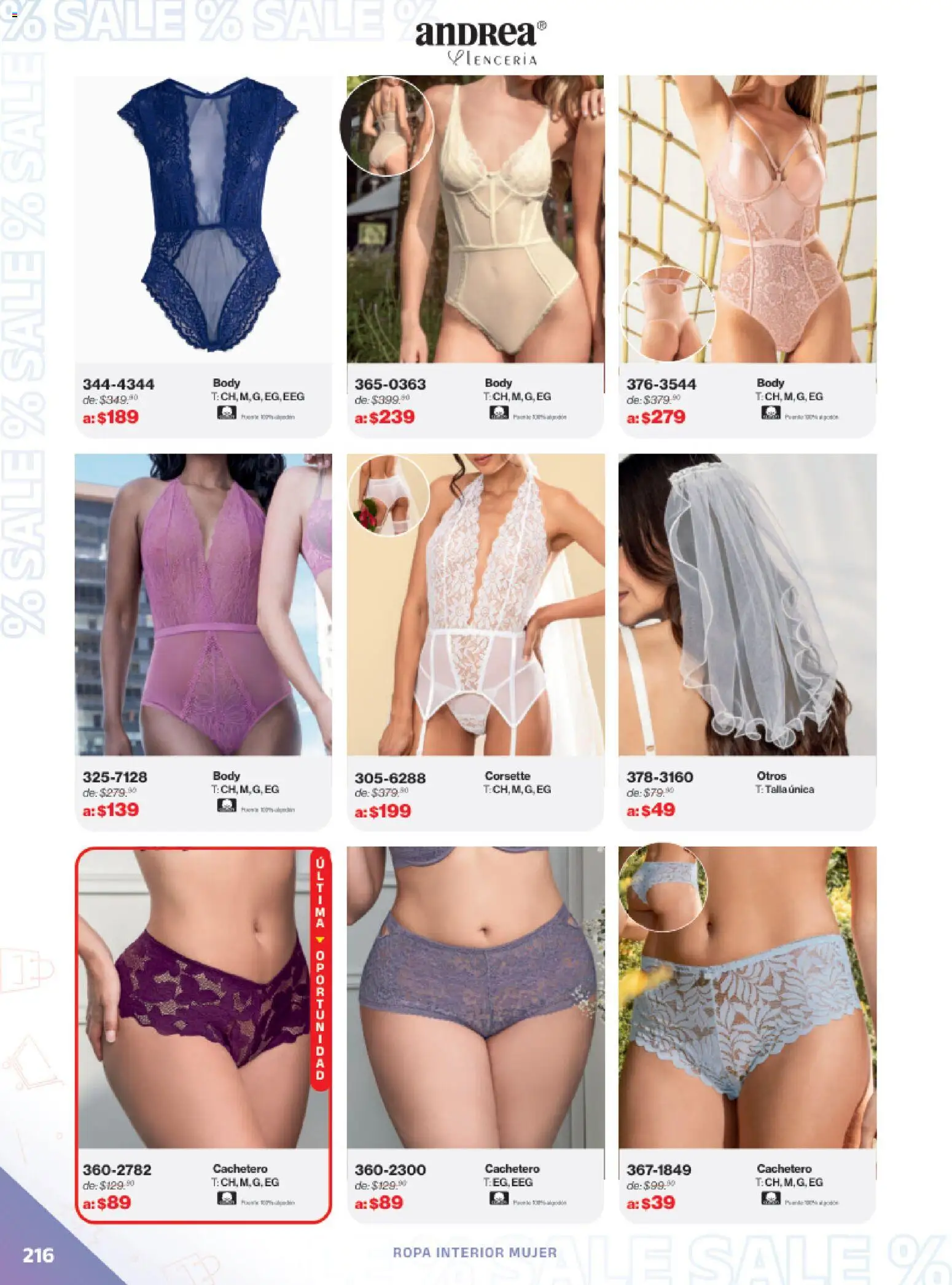 Nuevas ofertas de Andrea válidas en toda la República Mexicana desde el 21.12.2025. ¡Encuentra las mejores ofertas en Andrea catálogo Outlet! | Página: 216 | Productos: Ropa, Ropa interior, Body, Cachetero