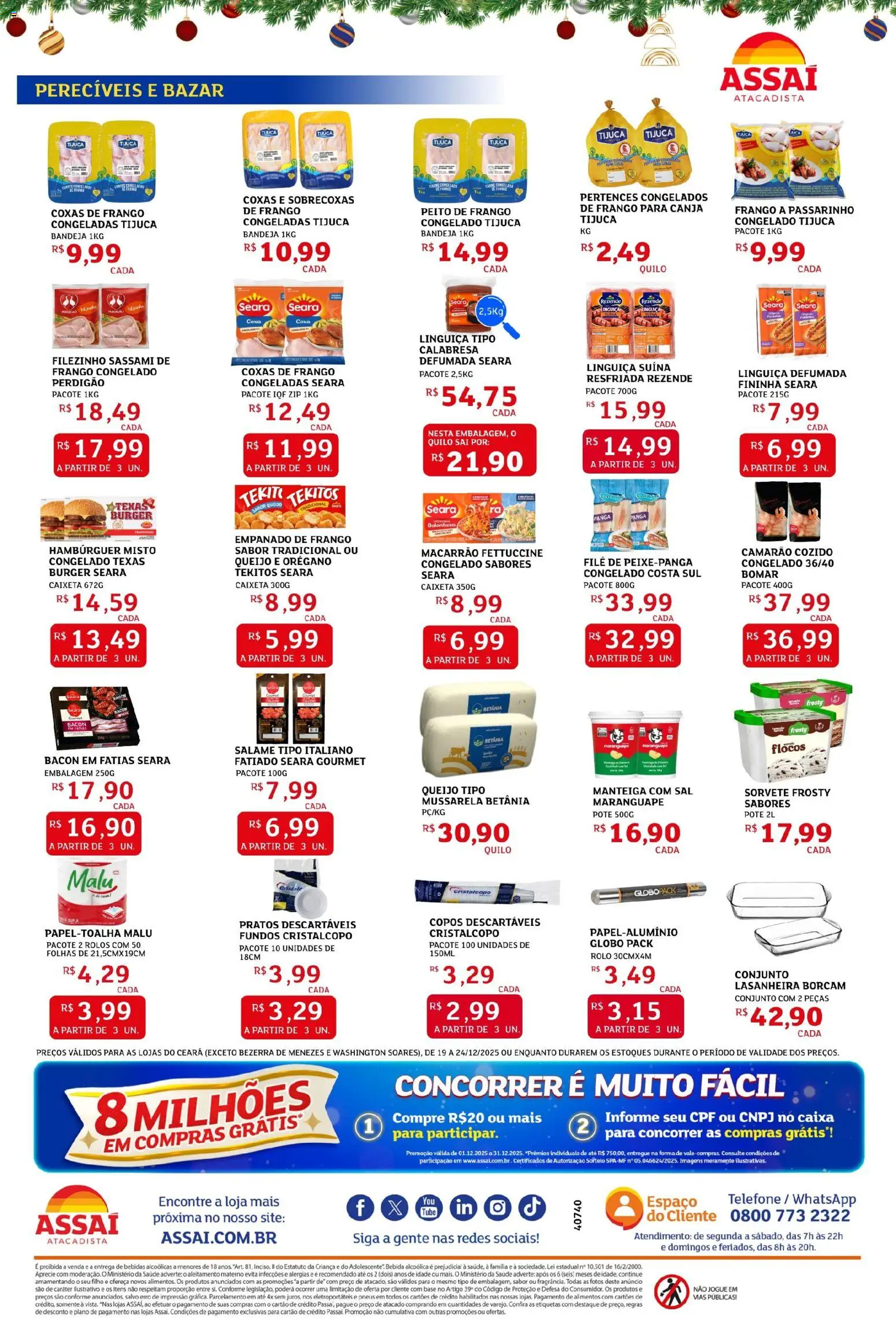 Assaí Atacadista Folheto - válido de 19.12.2025 | Página: 4 | Produtos: Macarrão, Bandeja, Orégano, Mussarela
