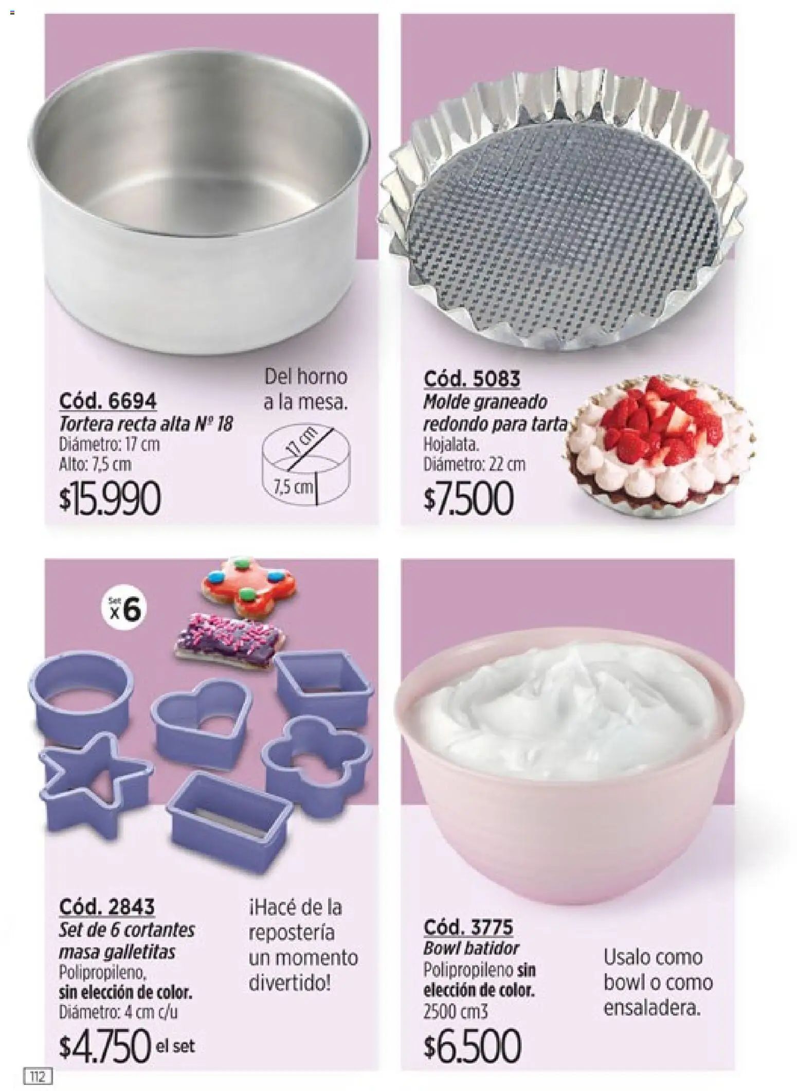 Catálogo Amodil Campaña 5 │ válido desde el 01.03.2026 | Página: 112 | Productos: Horno, Bowl, Molde, Galletitas