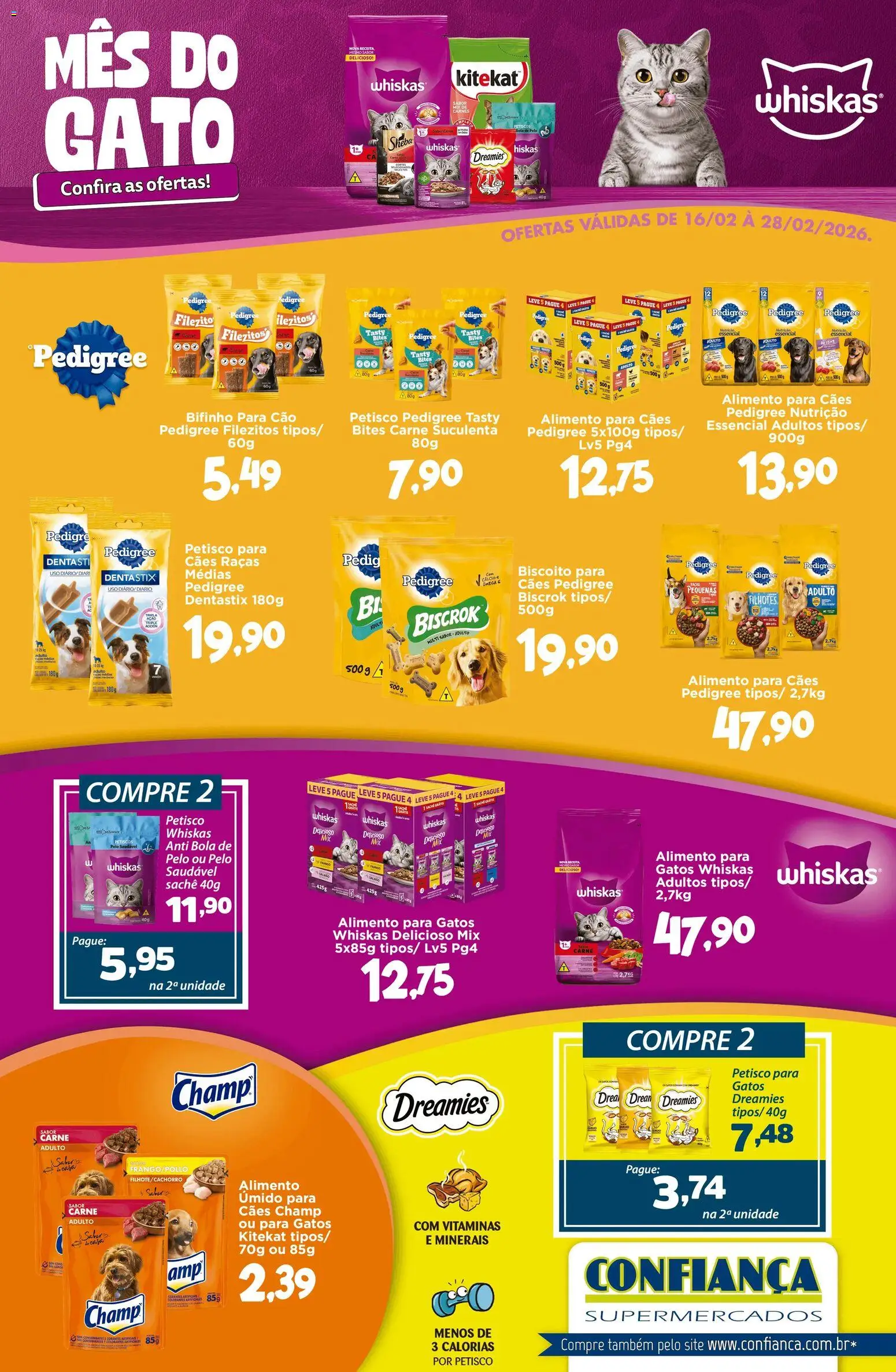 Confiança Folheto - válido de 16.02.2026 | Página: 1 | Produtos: Biscoito, Carne