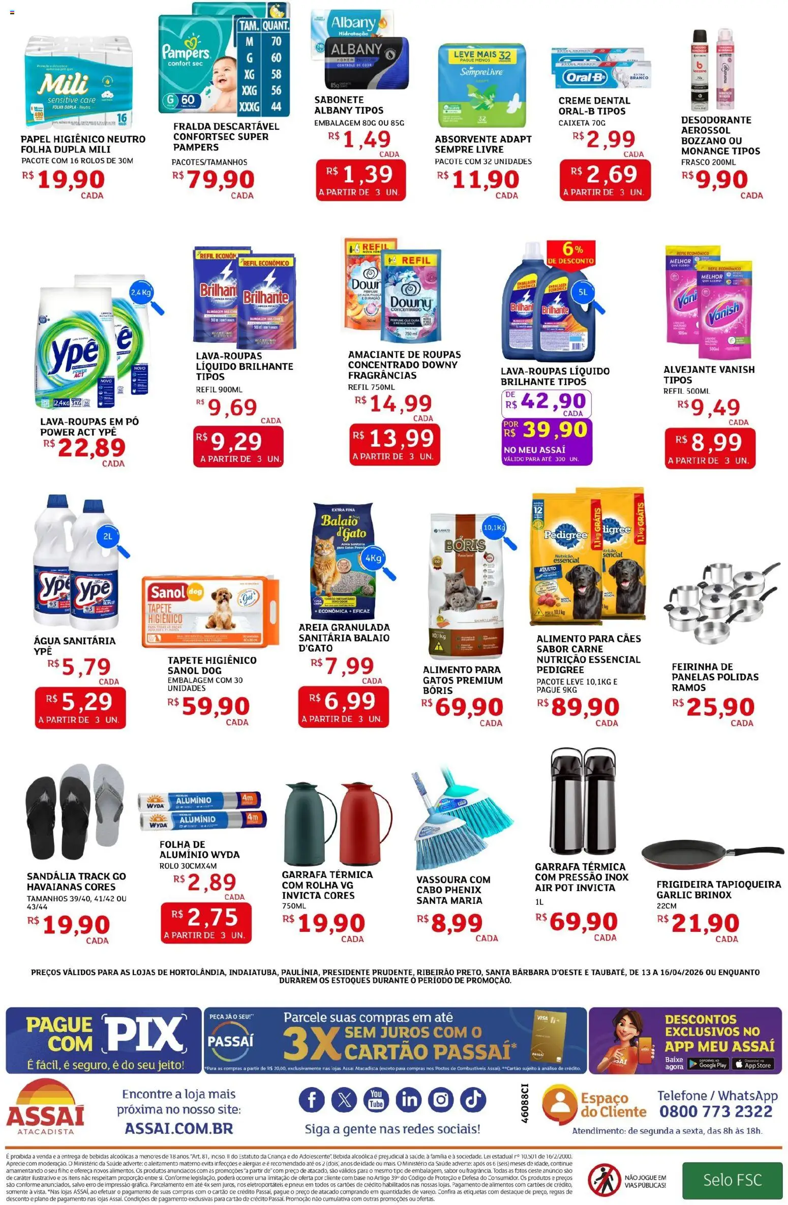 Assaí Atacadista Folheto - válido de 13.04.2026 | Página: 4 | Produtos: Pó, Carne, Vanish, Vassoura