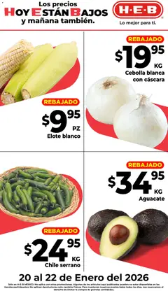 Vista previa de H-E-B folleto Rebajado, nuevo folleto de la tienda, válido en México a partir del 20.01.2026