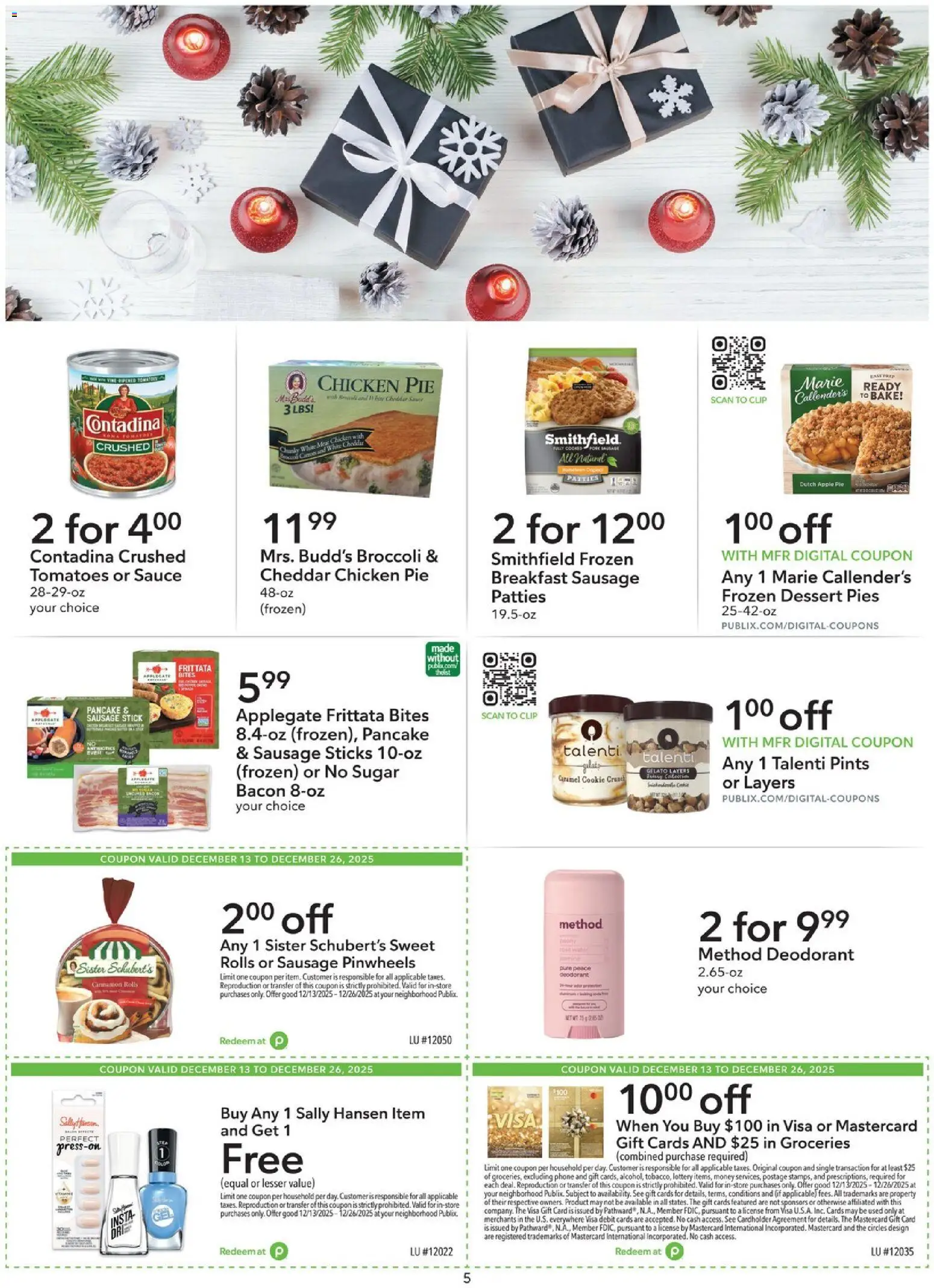 Publix Extra Savings - valid from 13.12.2025 | Page: 5 | Products: Tomatoes, Sausage, Apple Pie, Phone