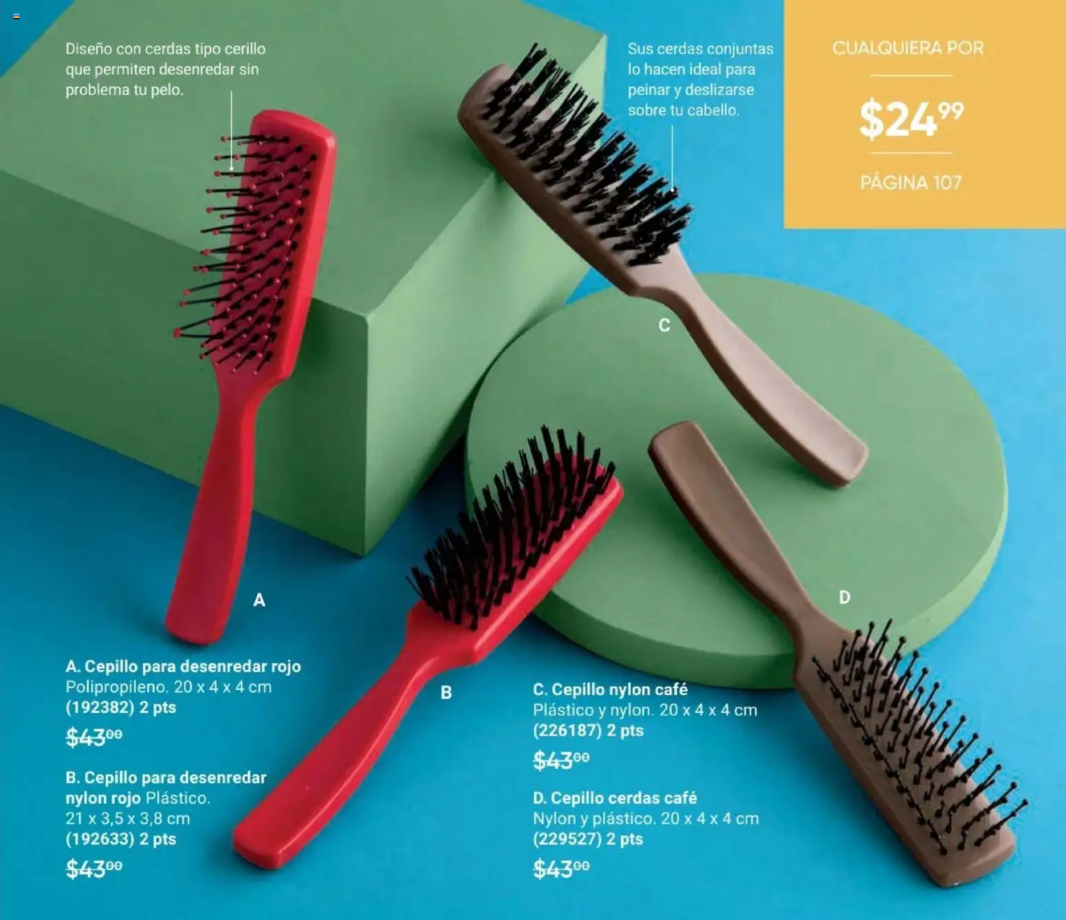 Nuevas ofertas de AVON válidas en toda la República Mexicana desde el 08.05.2026. ¡Encuentra las mejores ofertas en AVON Casa & Estilo 8 2026! | Página: 107 | Productos: Cepillo, Café, Sobre