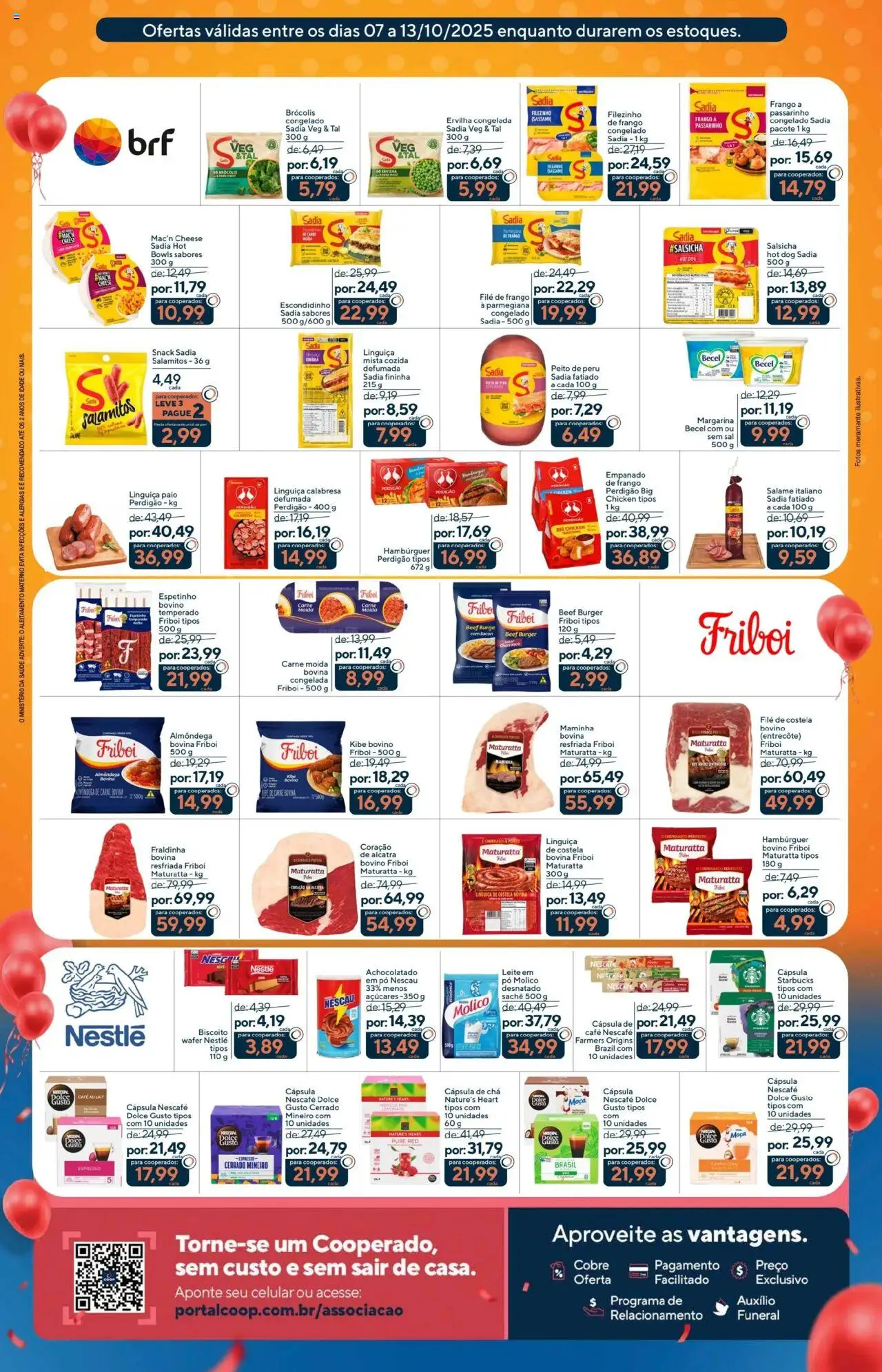 Coop Folheto - válido de 07.10.2025 | Página: 5 | Produtos: Salsicha, Peito de peru, Carne, Frango