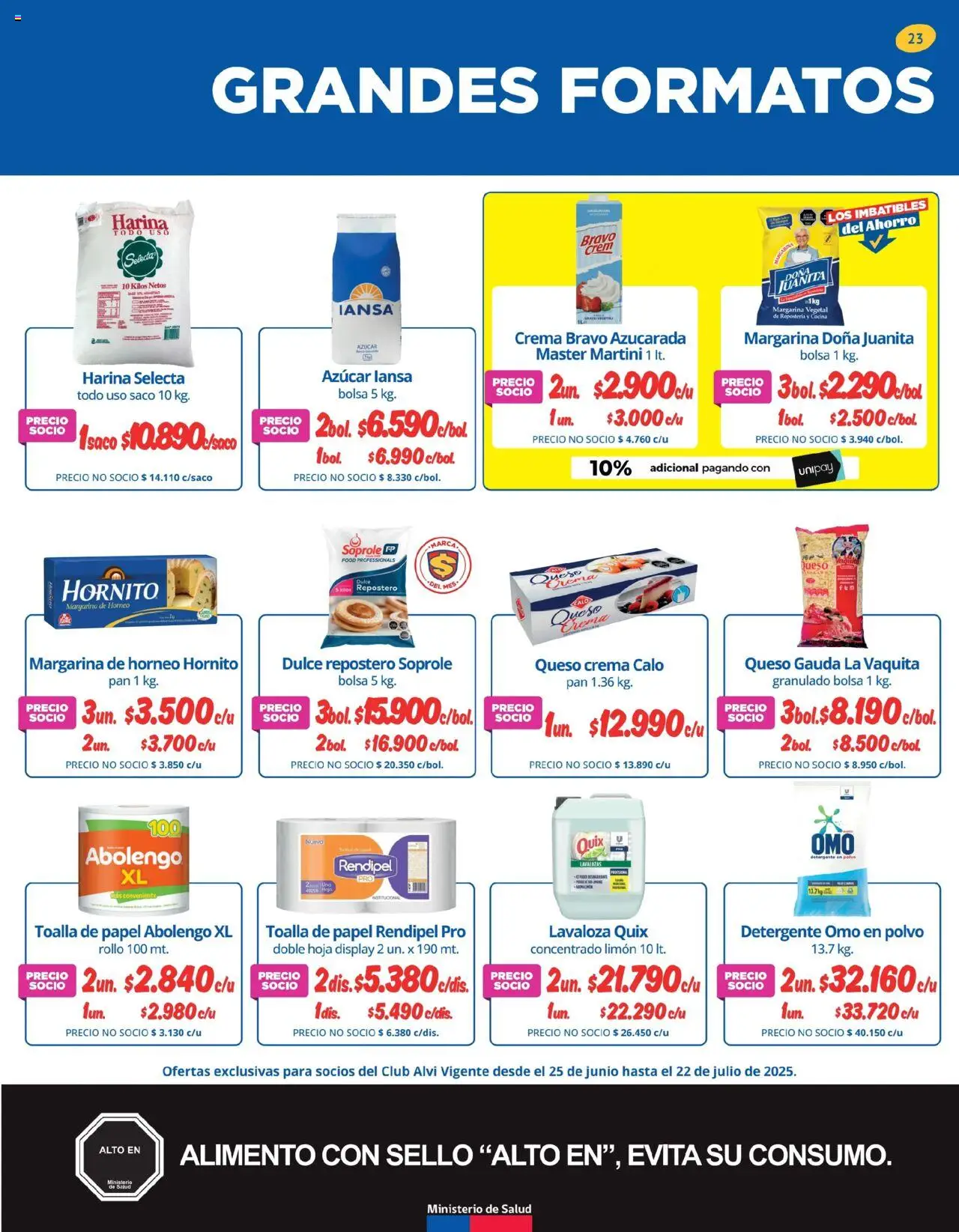 Alvi catálogo │ válido desde el 25.06.2025 | Página: 23 | Productos: Polvo, Queso, Pan, Azucar