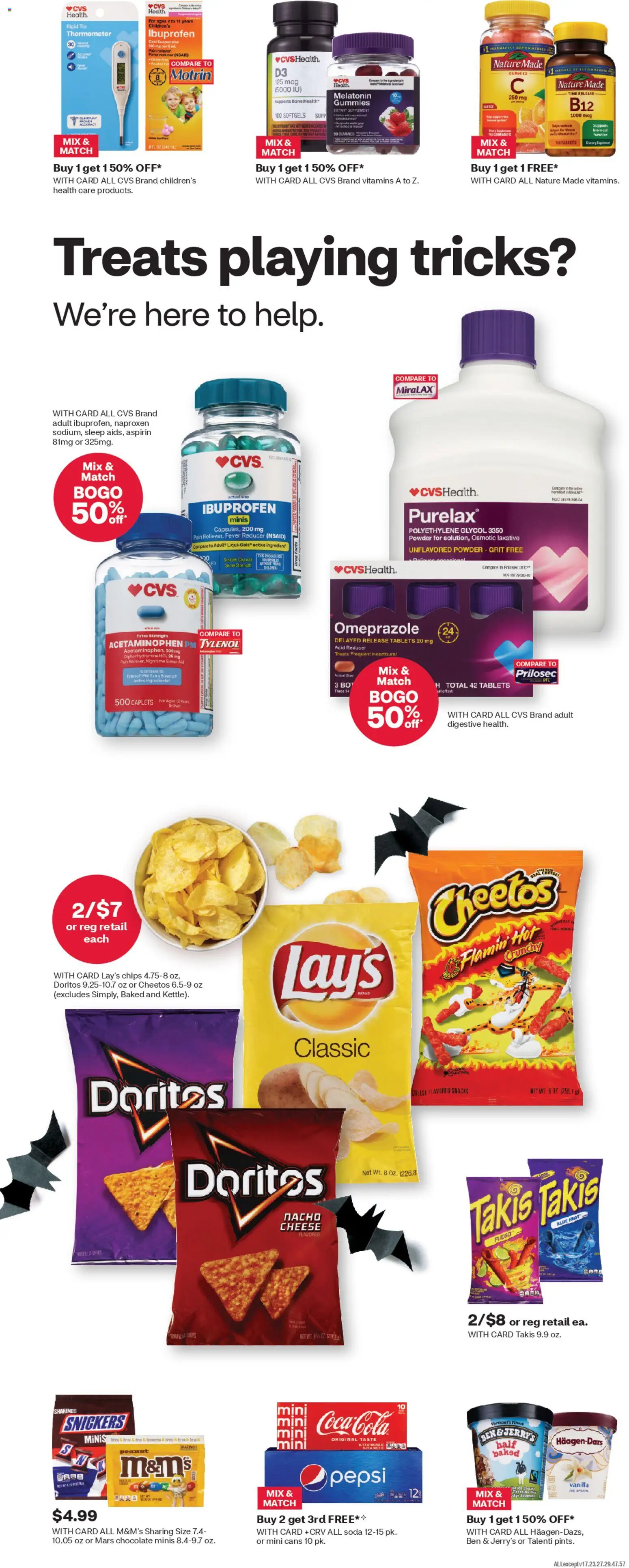 CVS Pharmacy Weekly Ad - valid from 26.10.2025 | Page: 4 | Products: Cheese, Chocolate, Chips, Thermometer