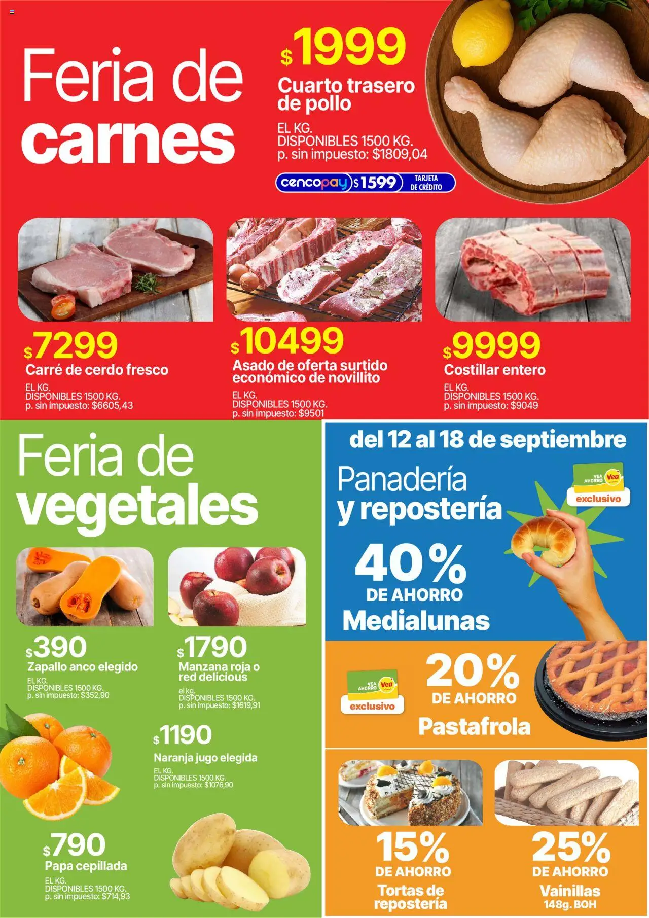 Vea ofertas │ válido desde el 12.09.2025 | Página: 2 | Productos: Pollo, Manzana, Jugo, Cerdo