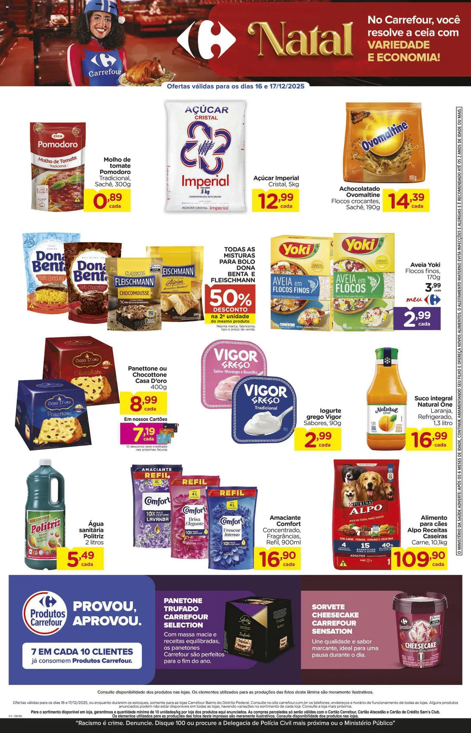 Carrefour Bairro Folheto - válido de 16.12.2025 | Página: 3 | Produtos: Perfume, Chocolate, Flocos, Sorvete