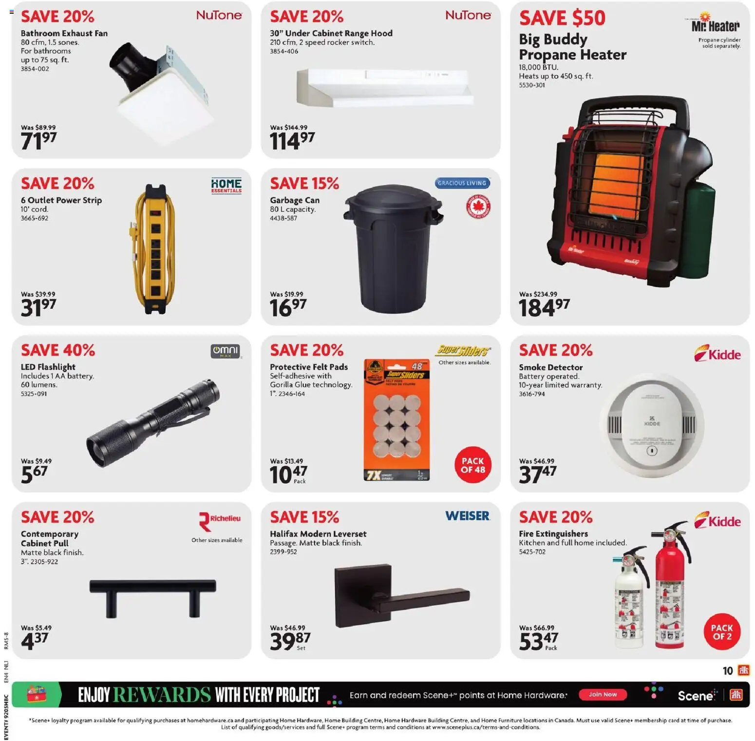 Home Hardware flyer valid from 29.01.2026 | Page: 10 | Products: Range hood, Fan, Cabinet, Battery