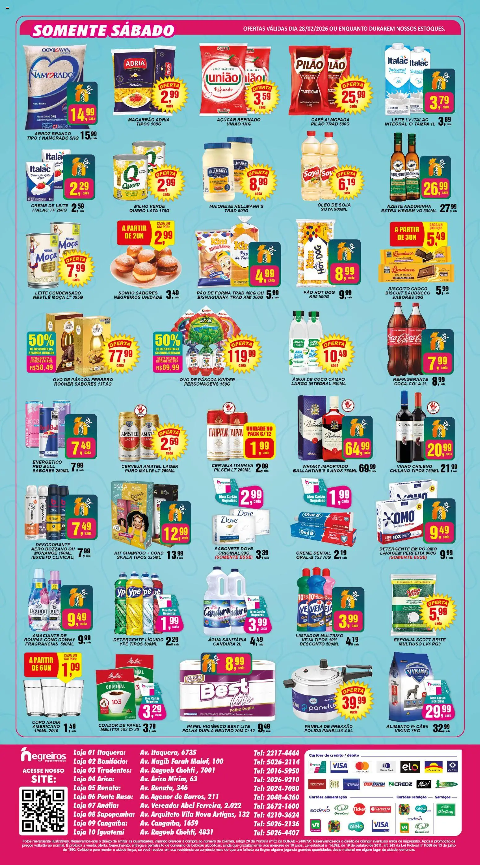 Negreiros Folheto - válido de 27.02.2026 | Página: 2 | Produtos: Chocolate, Dove, Creme dental, Soja