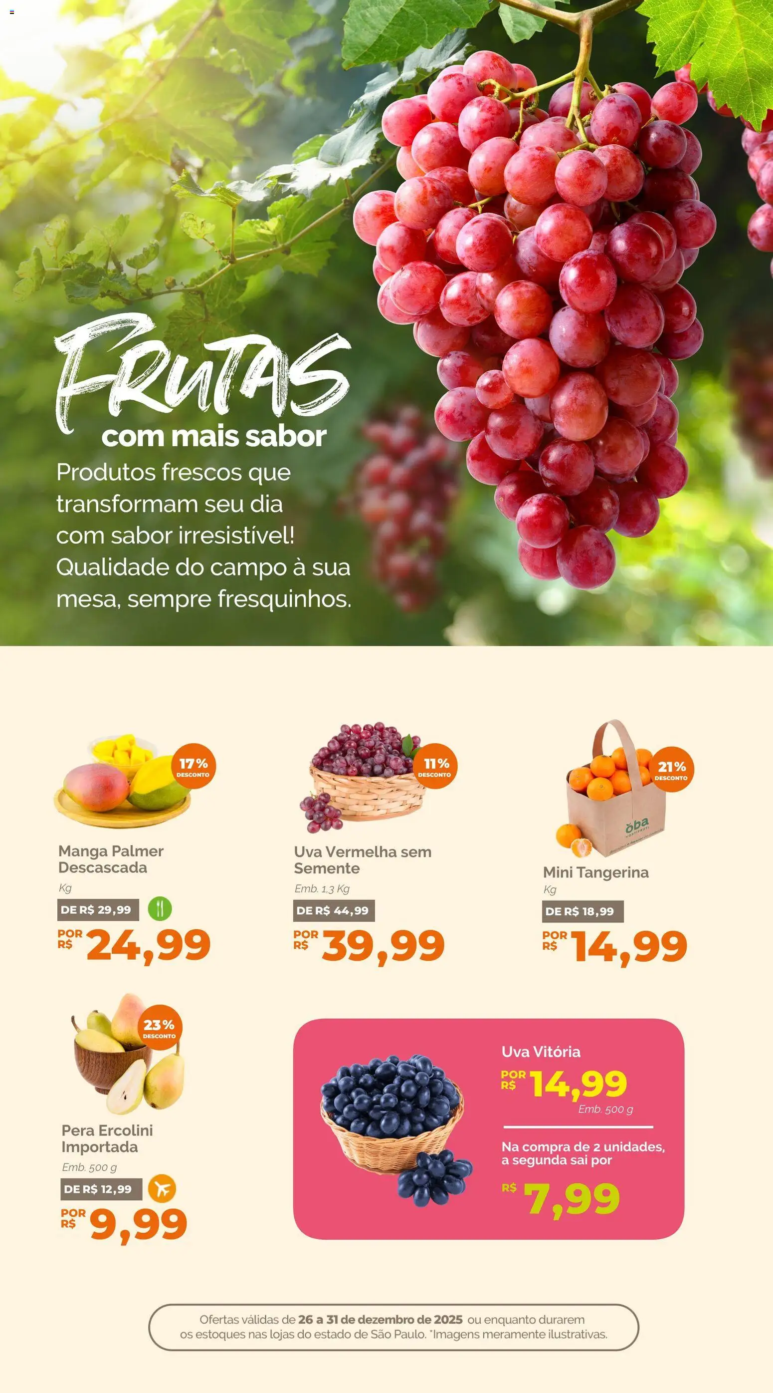 Oba Hortifruti Folheto - válido de 26.12.2025 | Página: 4 | Produtos: Pera