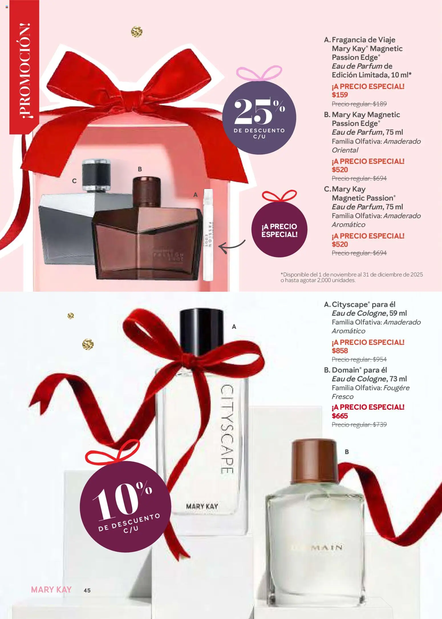 Nuevas ofertas de Mary Kay válidas en toda la República Mexicana desde el 01.11.2025. ¡Encuentra las mejores ofertas en Mary Kay catálogo! | Página: 45 | Productos: Fragancia