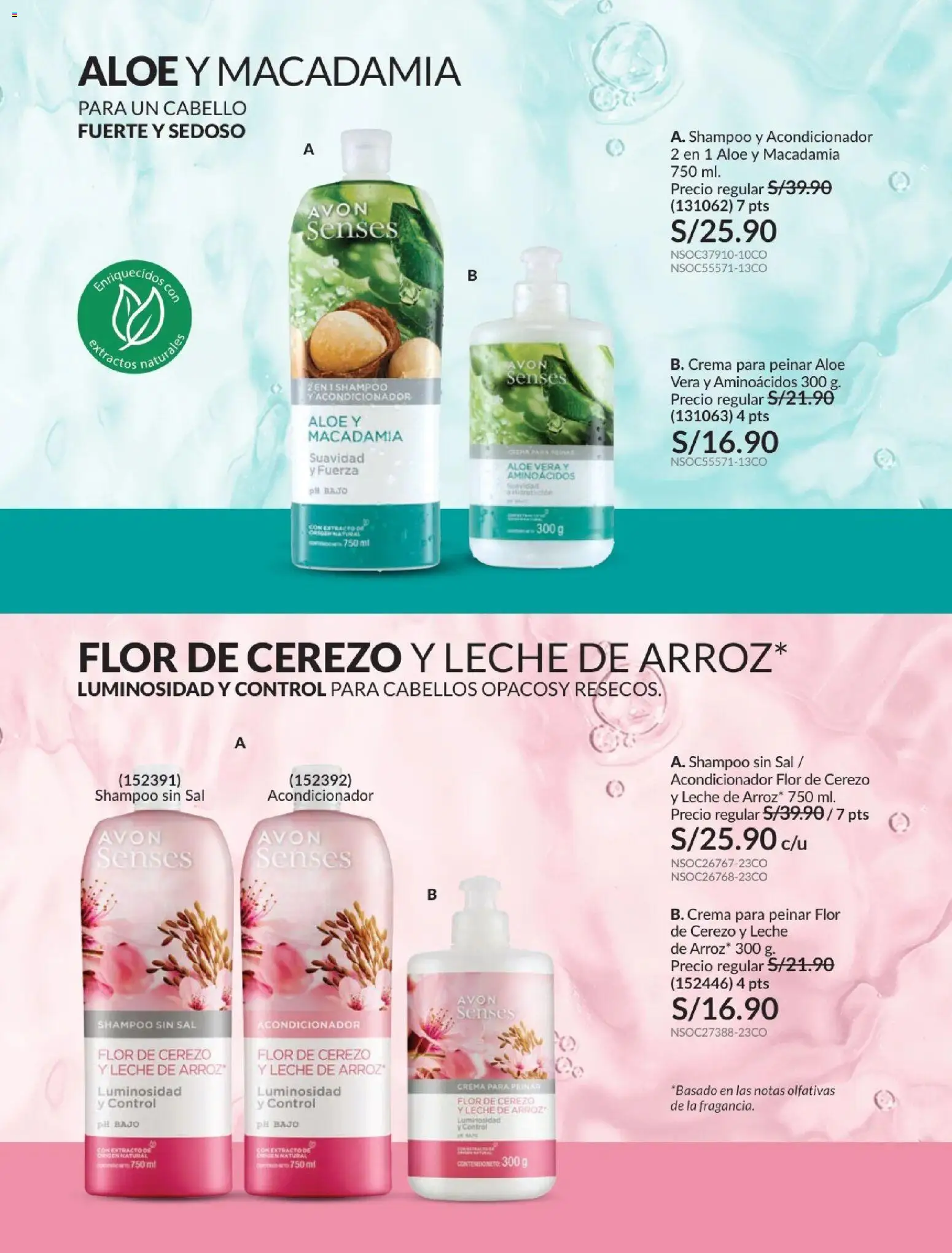 Catálogo Avon válido desde 10.03.2026 | Página: 184 | Productos: Shampoo, Acondicionador, Leche, Crema