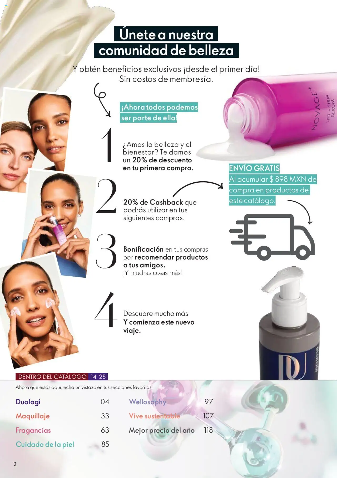Nuevas ofertas de Oriflame válidas en toda la República Mexicana desde el 04.10.2025. ¡Encuentra las mejores ofertas en Oriflame - Campaña 14 2025! | Página: 2 | Productos: Serum, Té, Maquillaje