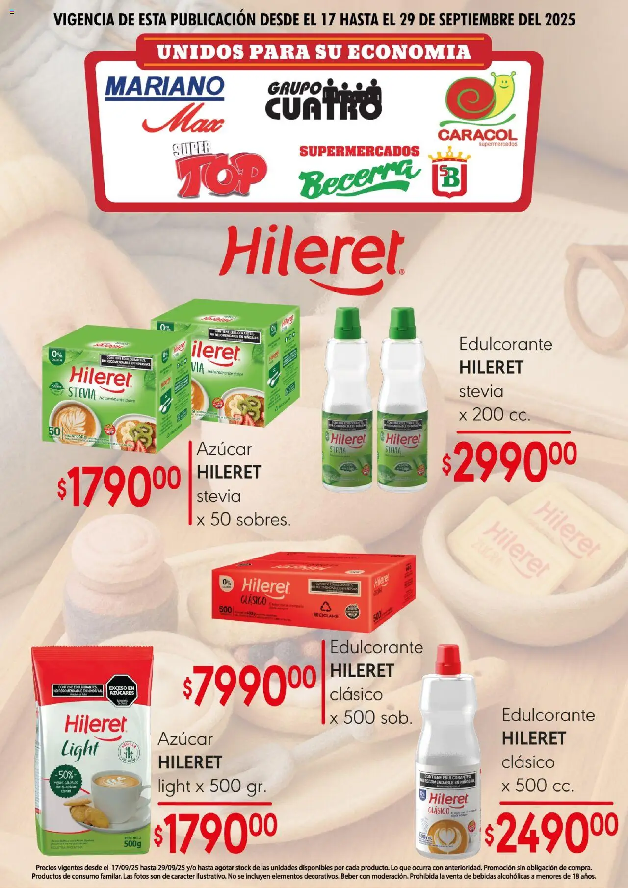 Mariano Max - Catálogo │ válido desde el 17.09.2025 | Página: 9 | Productos: Peso, Azucar, Edulcorante, Té