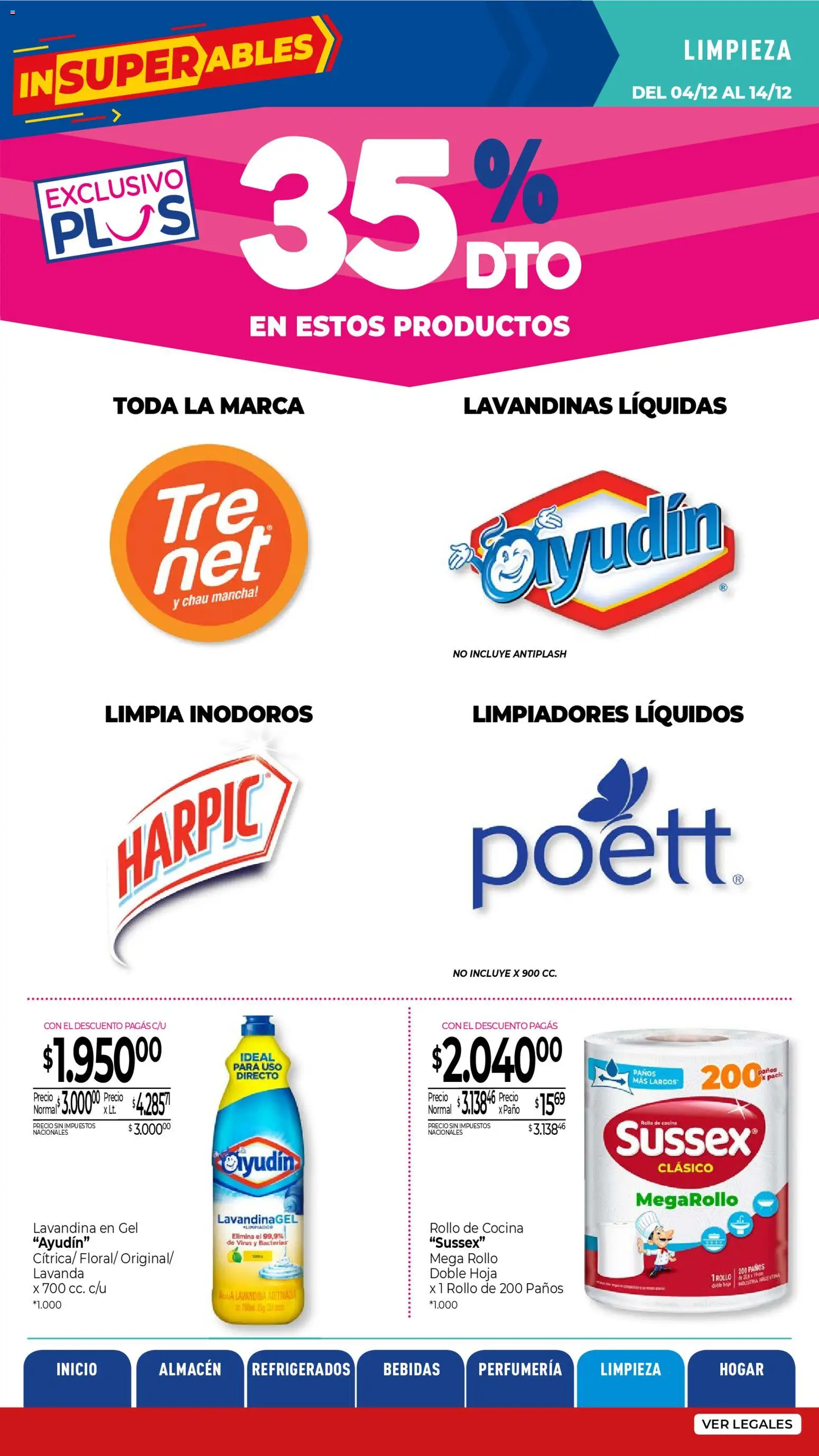 La Anonima - catalogos-masivos - insuperables-49-25-z5 │ válido desde el 04.12.2025 | Página: 36 | Productos: Lavandina, Cocina, Limpiador