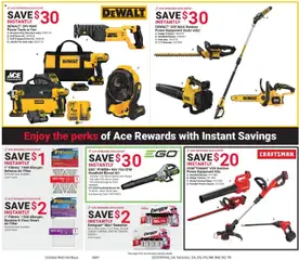 Preview of ACE Hardware weekly ads valid from 01.10.2025 | Page: 4 | Products: Saw, Battery, Reciprocating Saw, Fan