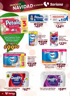 Vista previa de Soriana - Preciazazaso Híper: Camp, Chia, Oax, Q. Roo, Tab, Yuc, nuevo folleto de la tienda, válido en México a partir del 27.11.2025 | Página: 28 | Productos: Toalla, Cocina, Té, Servilletas