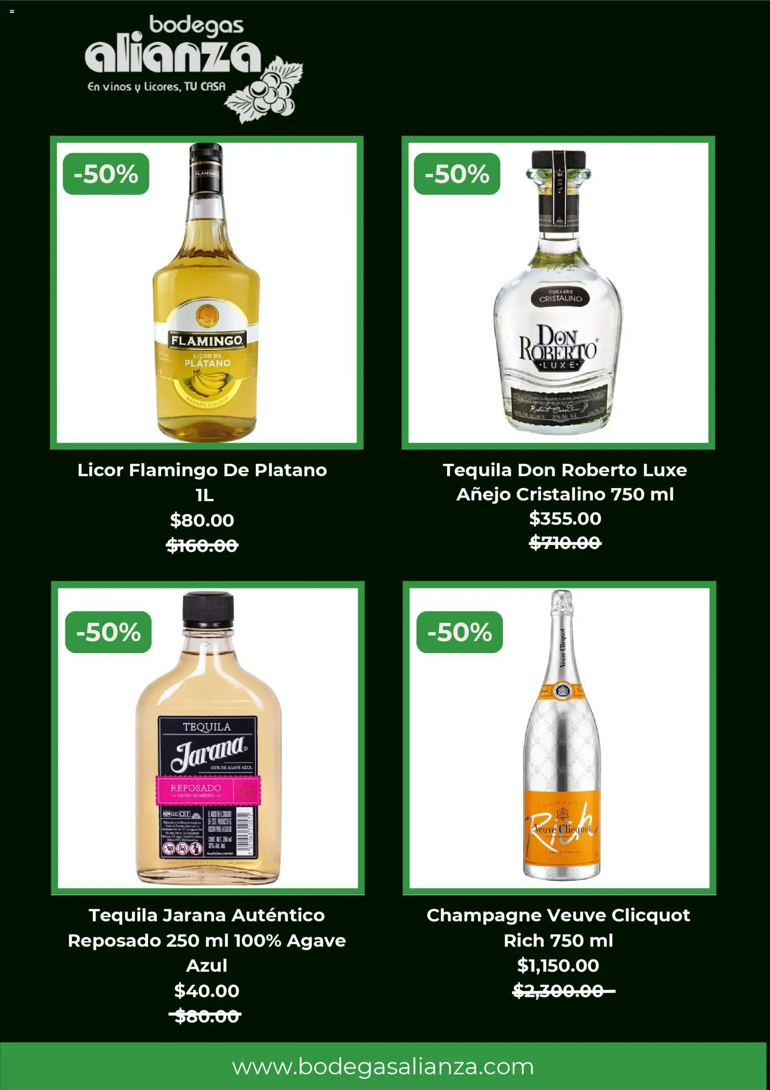 Nuevas ofertas de Bodegas Alianza válidas en toda la República Mexicana desde el 28.11.2025. ¡Encuentra las mejores ofertas en Bodegas Alianza Black Friday! | Página: 2 | Productos: Plátano, Champagne, Tequila