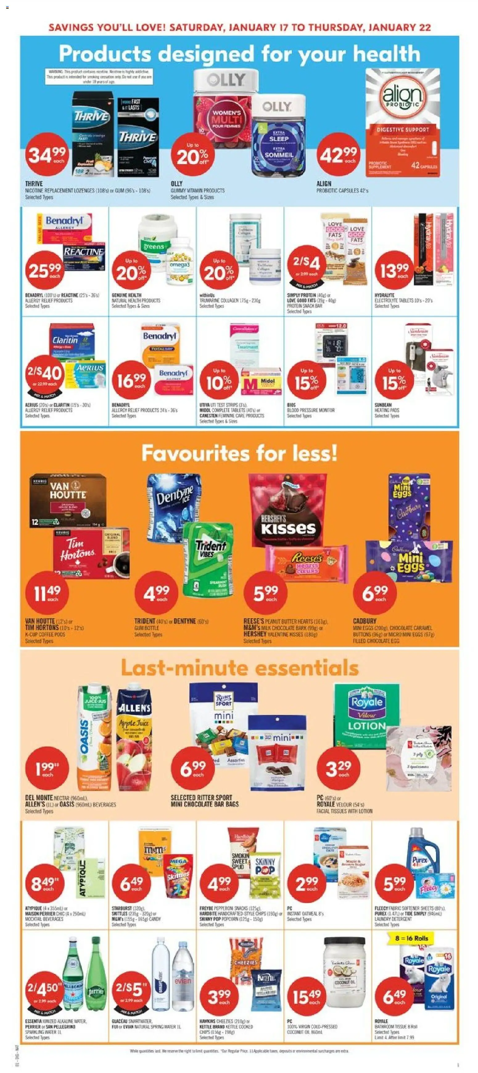 Shoppers flyer valid from 16.01.2026 | Page: 14 | Products: Chips, Fabric softener, Detergent, Coffee