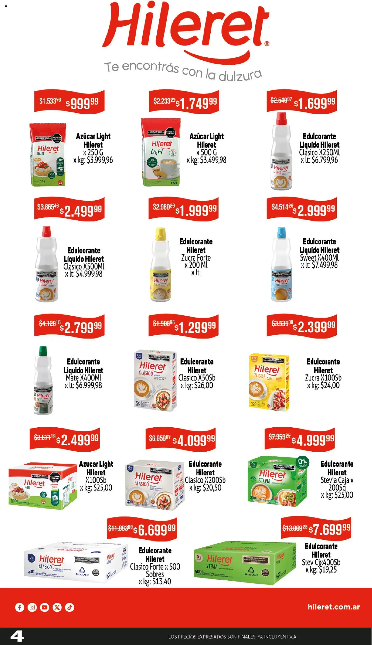 Makro ofertas │ válido desde el 04.12.2025 | Página: 4 | Productos: Mate, Azucar, Edulcorante, Té