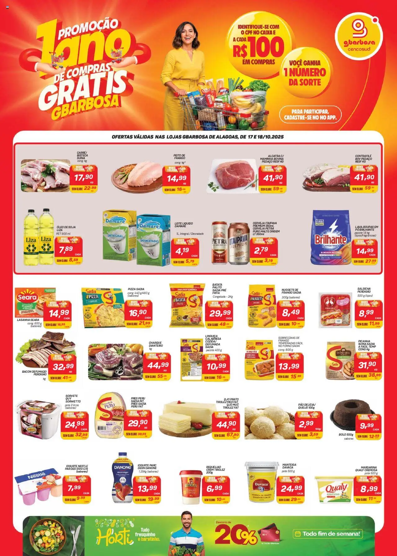 Gbarbosa Folheto - válido de 17.10.2025 | Página: 1 | Produtos: Picanha, Queijo, Cerveja, Sorvete