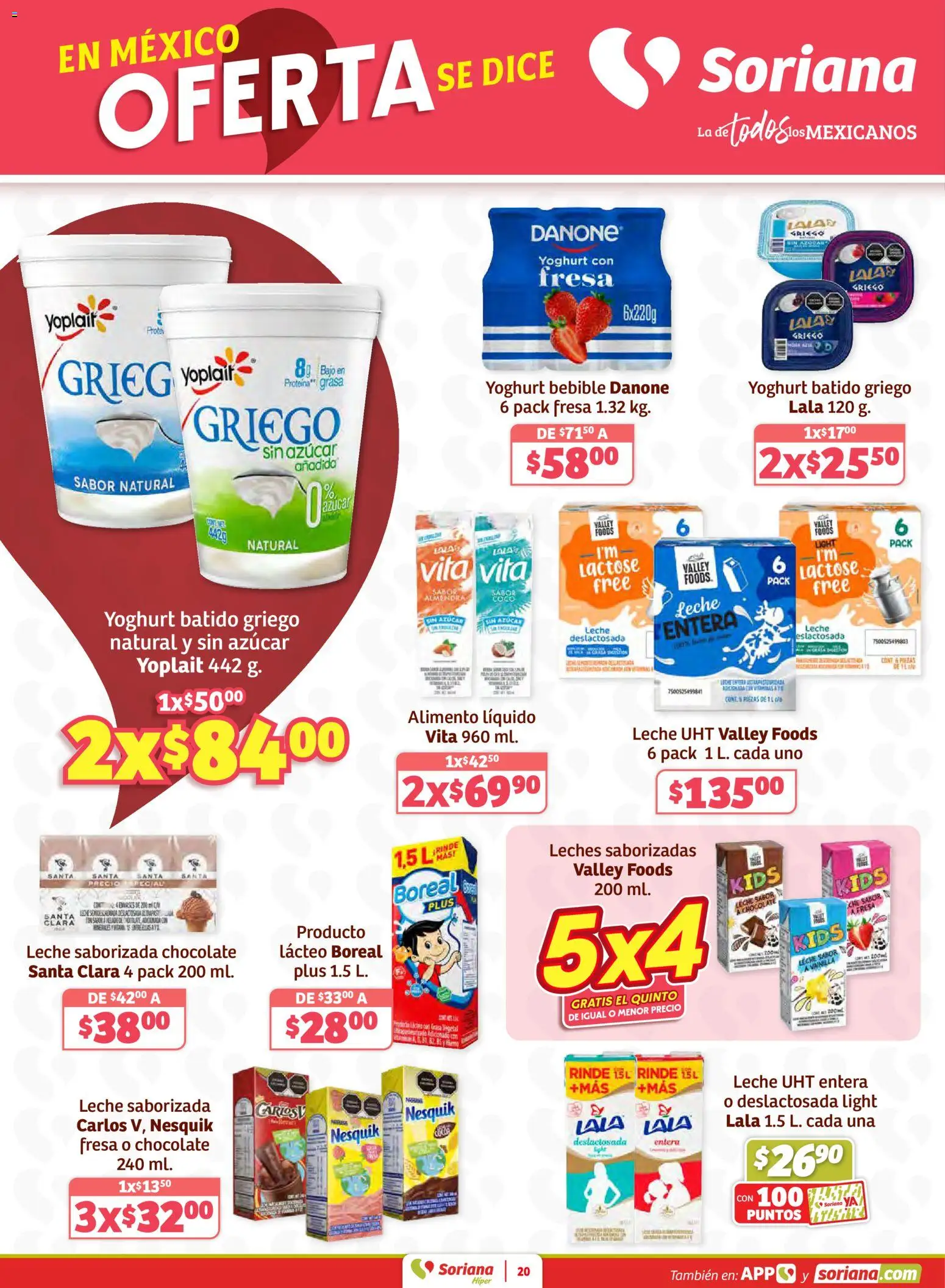 Nuevas ofertas de Soriana válidas en toda la República Mexicana desde el 15.01.2026. ¡Encuentra las mejores ofertas en Soriana - Preciazazaso Híper: Frontera BCN, Son! | Página: 20 | Productos: Almendras, Fresa, Azúcar, Leche
