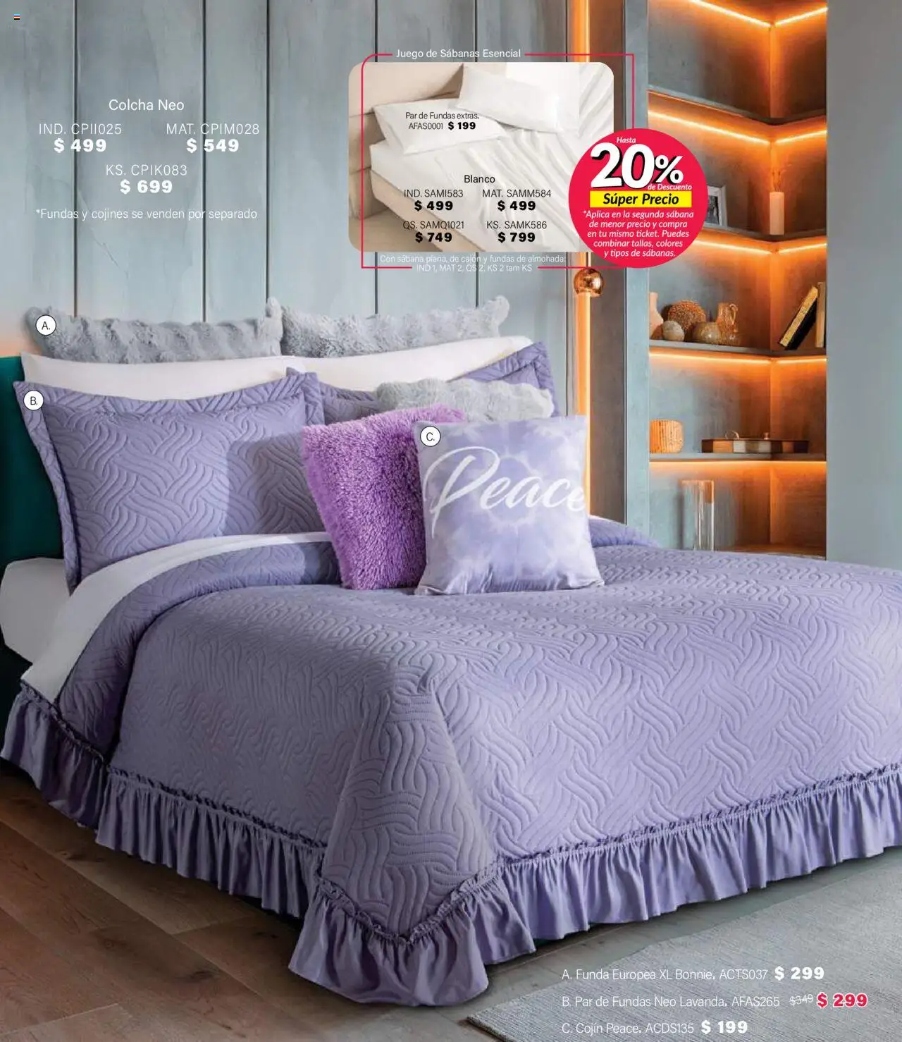 Nuevas ofertas de Colchas Concord válidas en toda la República Mexicana desde el 01.08.2025. ¡Encuentra las mejores ofertas en Colchas Concord - Catálogo! | Página: 317 | Productos: Juego, Funda, Almohada, Sabanas