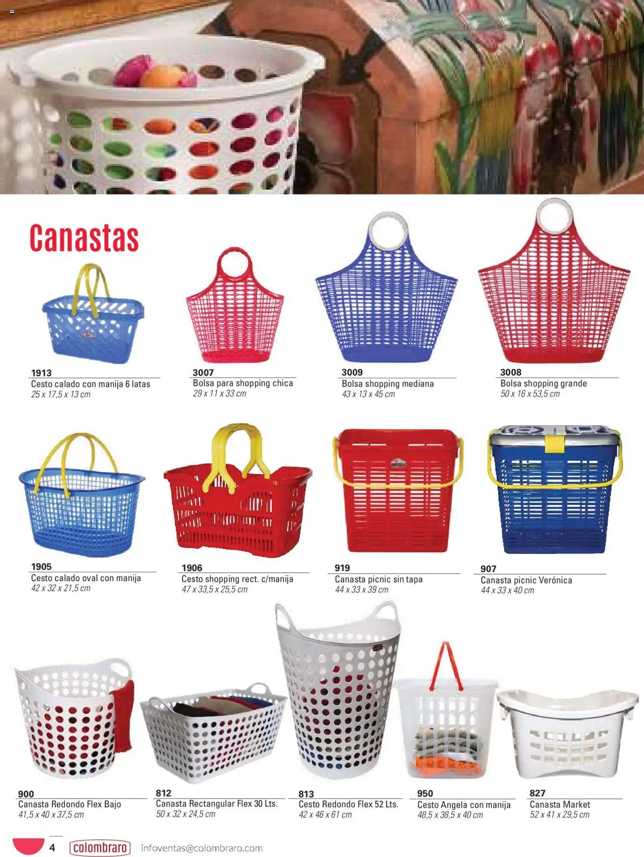 Colombraro Catálogo General 2025 │ válido desde el 16.04.2025 | Página: 4 | Productos: Bolsa, Canasta