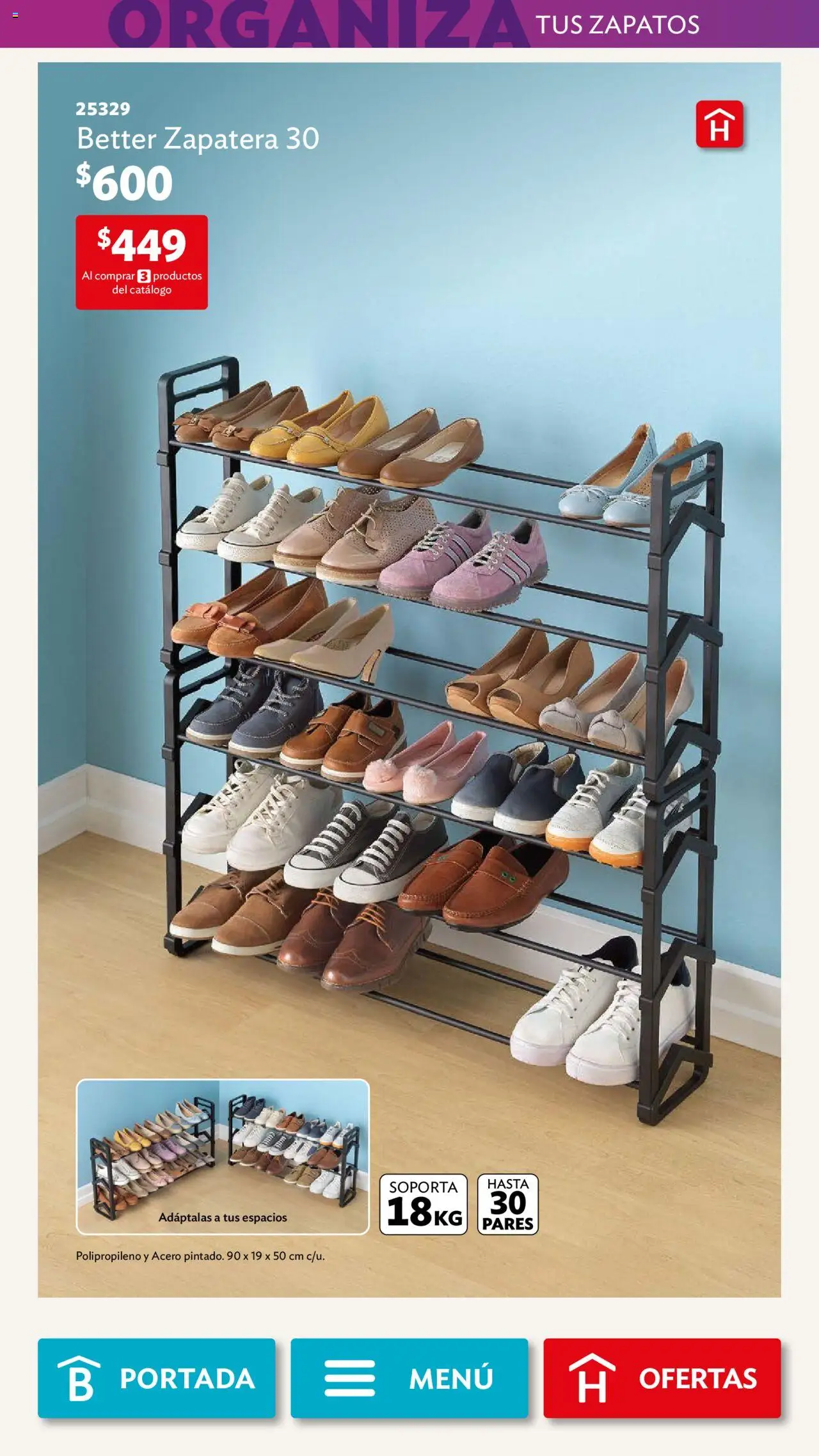 Nuevas ofertas de Betterware válidas en toda la República Mexicana desde el 01.09.2025. ¡Encuentra las mejores ofertas en Betterware - Campaña 9 2025! | Página: 15 | Productos: Zapatos