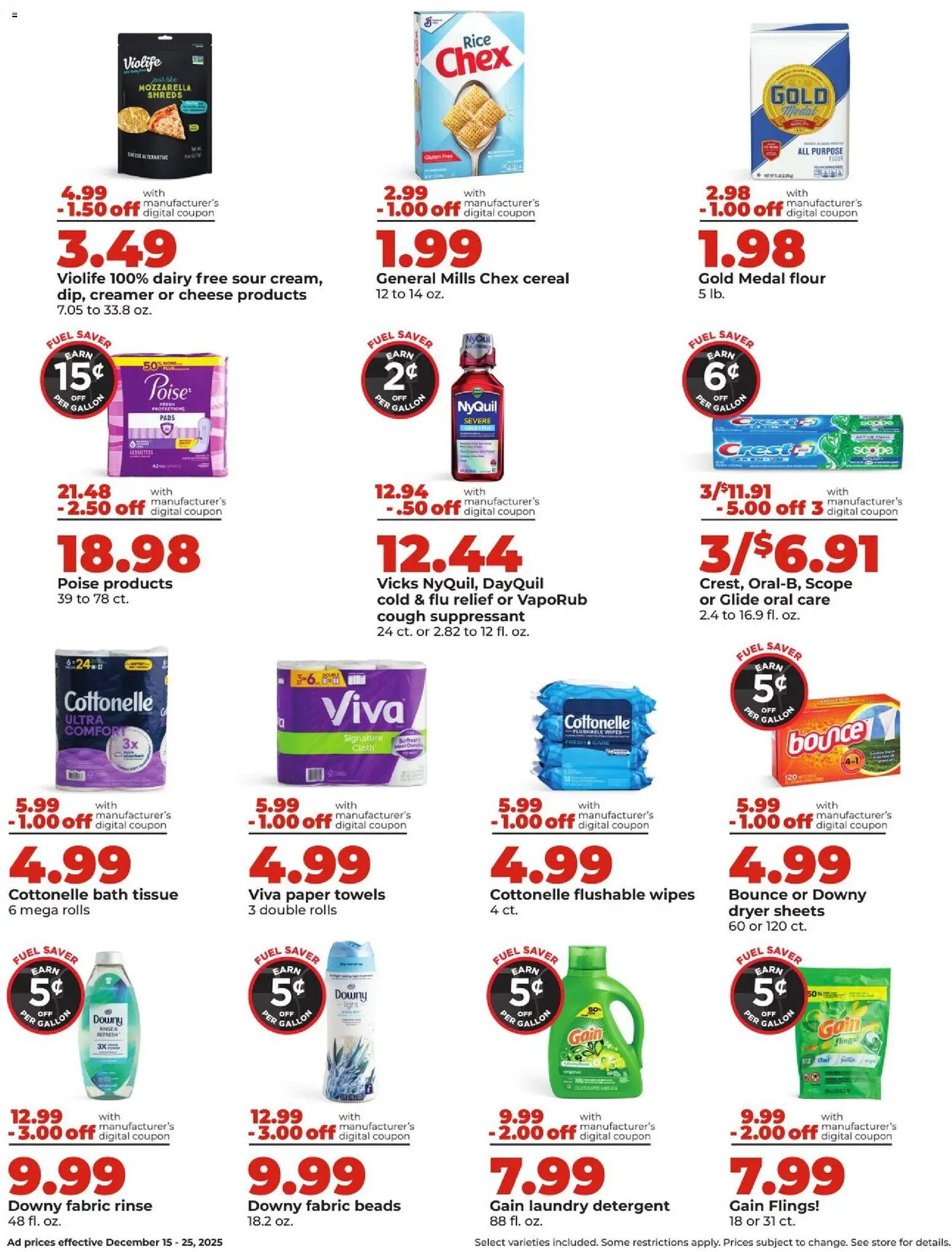HyVee Weekly Ad - valid from 15.12.2025 | Page: 12 | Products: Rice, Detergent, Pads, Dryer