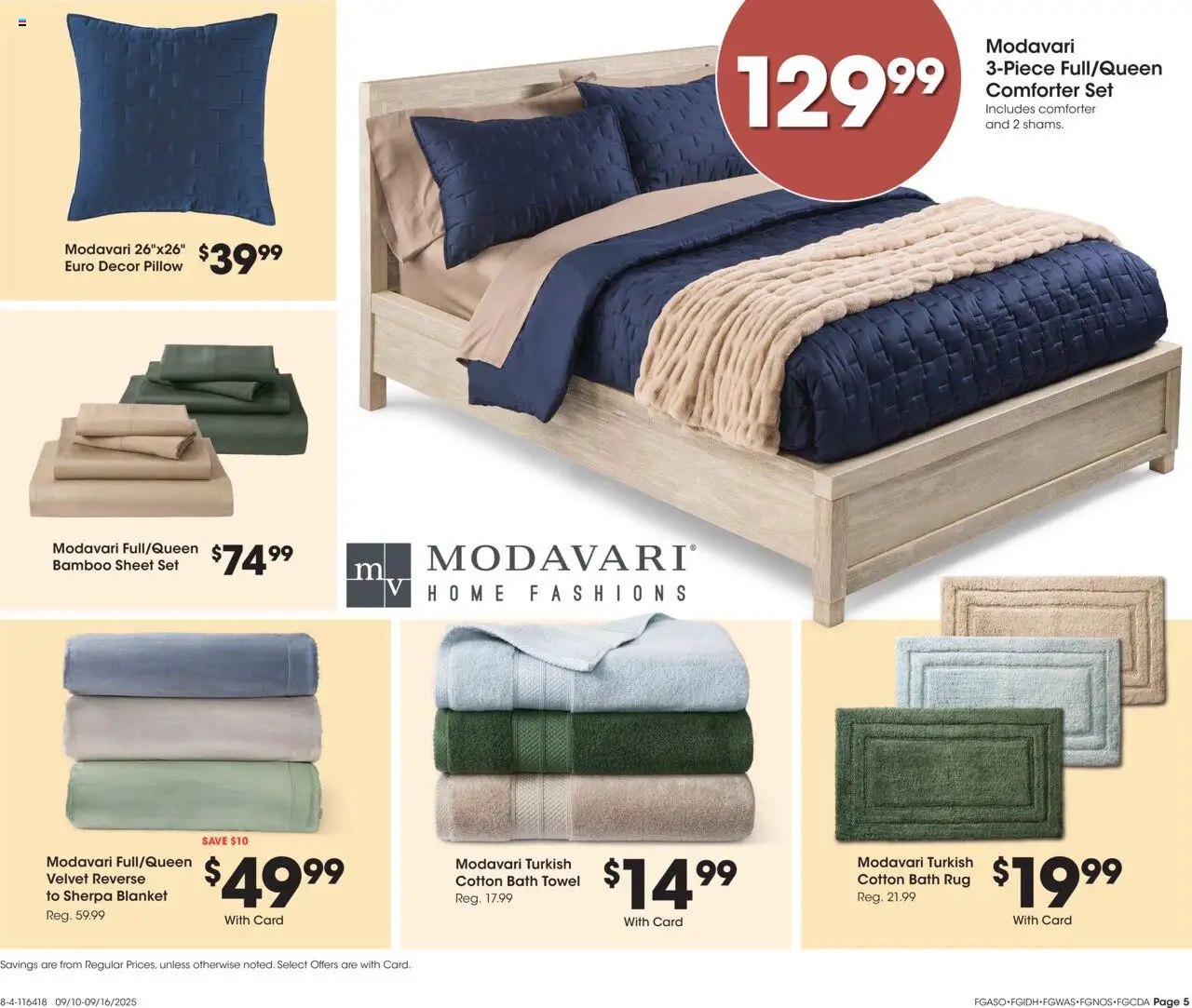 Fred Meyer Home & Apparel - valid from 10.09.2025 | Page: 5 | Products: Blanket, Bath, Comforter, Sheet
