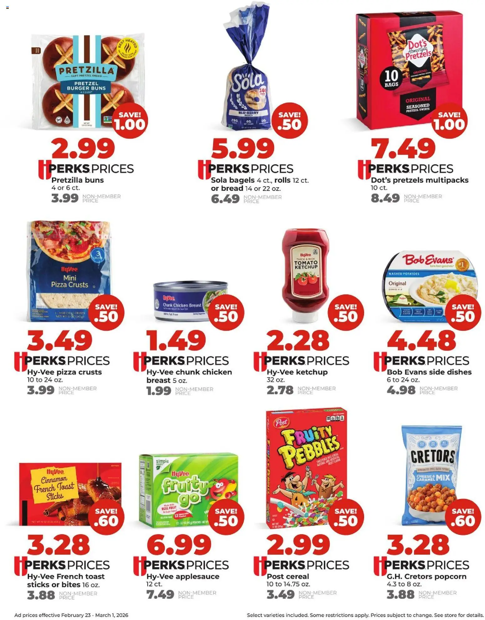 HyVee Weekly Ad - valid from 23.02.2026 | Page: 4 | Products: Hoe, Bread, Ketchup, Water