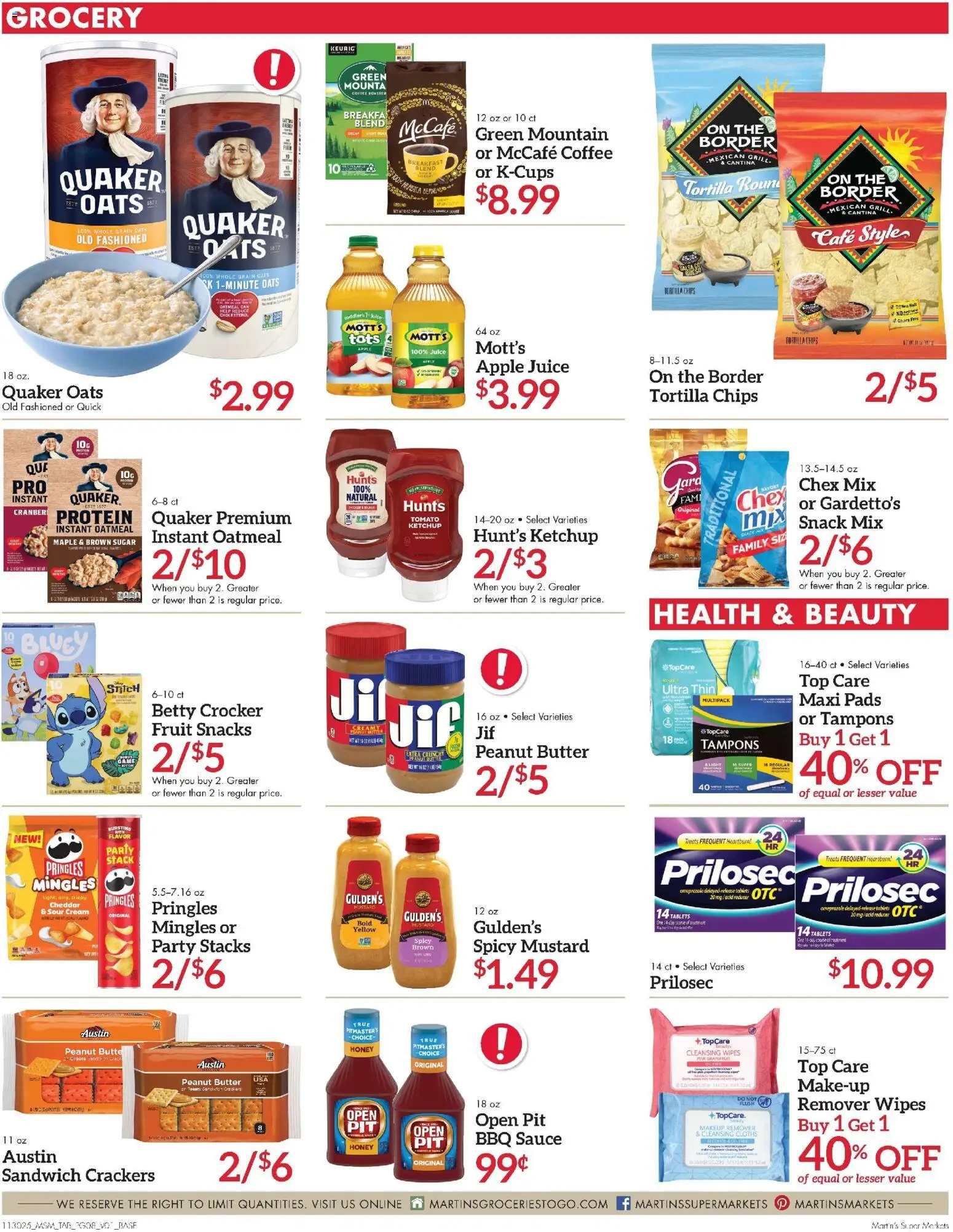 Martin’s Weekly Ad - valid from 30.11.2025 | Page: 8 | Products: Makeup Remover, Juice, Sour cream, Sugar